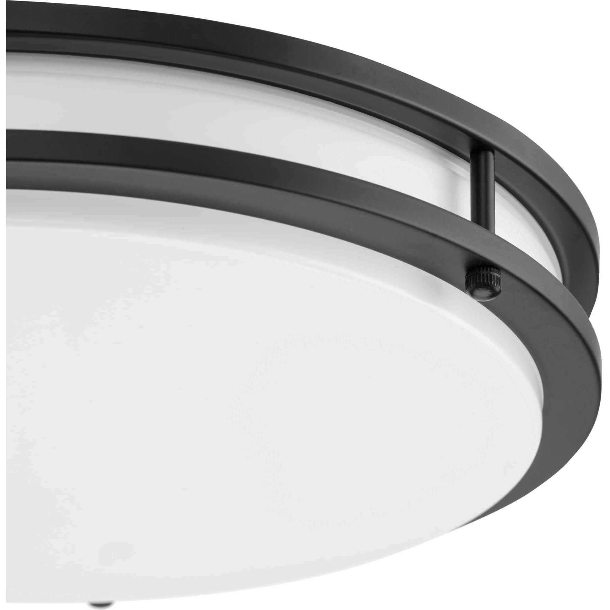 Abide LED LED 14 inch Matte Black Flush Mount Ceiling Light, Medium, Progress LED