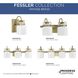 Fessler 2 Light 13 inch Vintage Brass Bath Light Wall Light