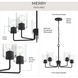 Merry 5 Light 22 inch Black Chandelier Ceiling Light
