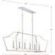Parkhurst 6 Light 42 inch Brushed Nickel Linear Chandelier Ceiling Light