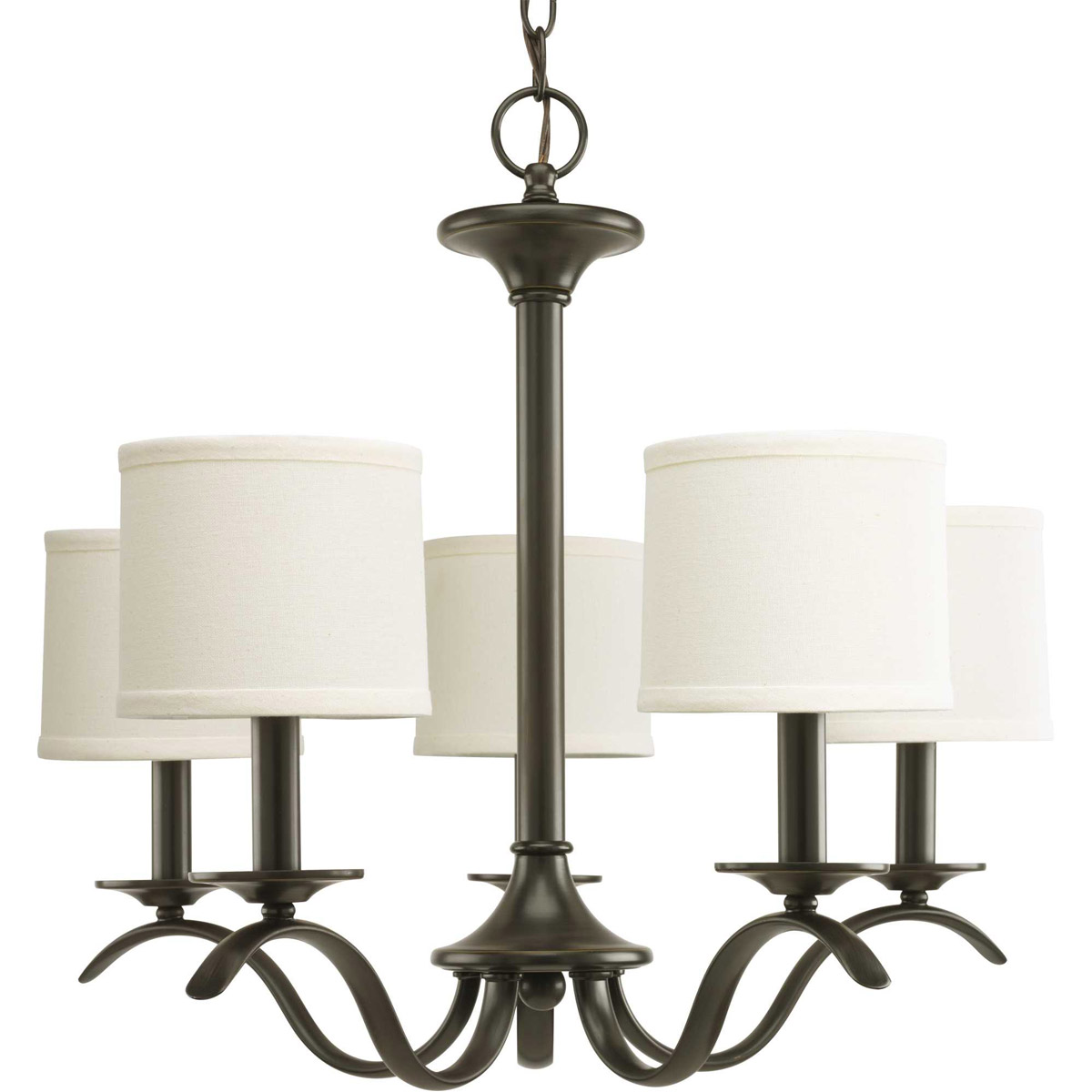 Inspire 5 Light 22.81 inch Antique Bronze Chandelier Ceiling Light
