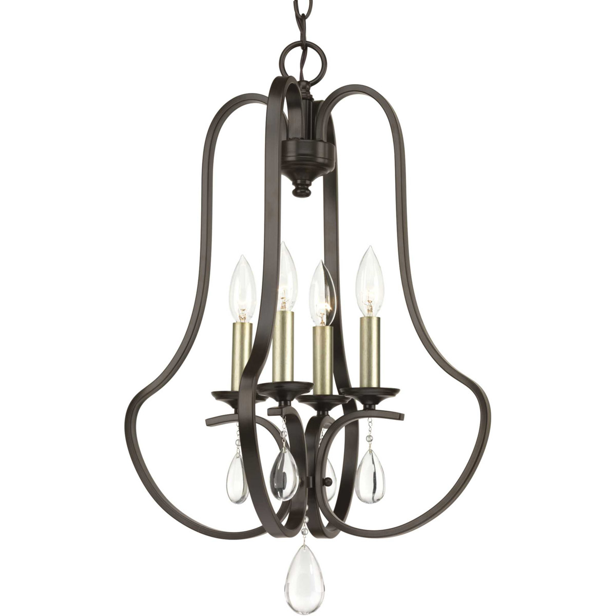 Anjoux 4 Light 16 inch Antique Bronze Foyer Pendant Ceiling Light
