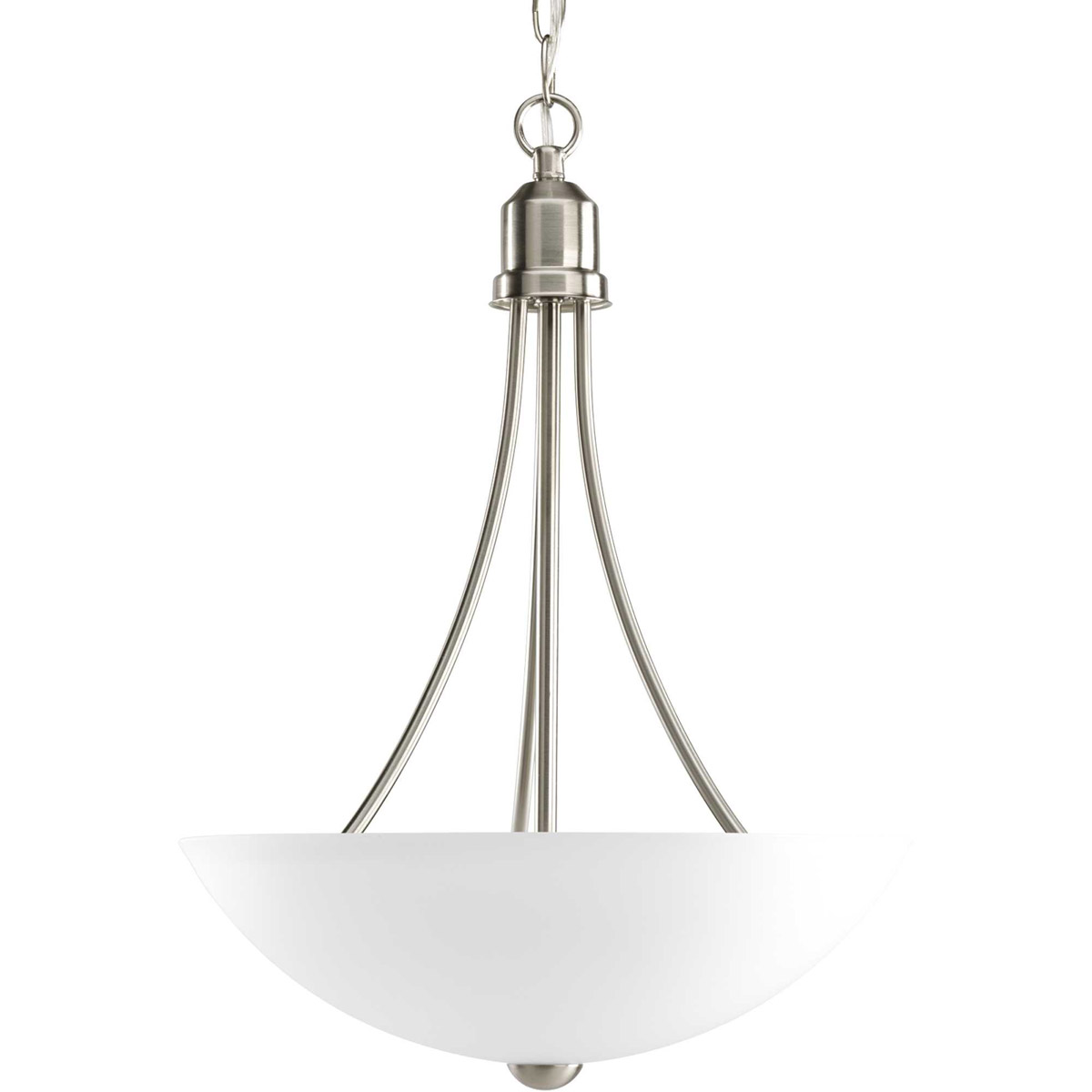 Brushed nickel pendant light frosted glass online