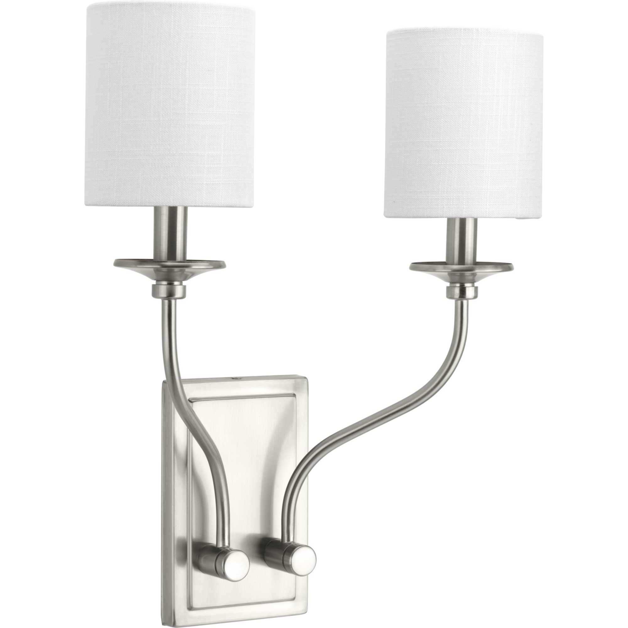 Progress P710019 009 Bonita 2 Light 14 inch Brushed Nickel Wall