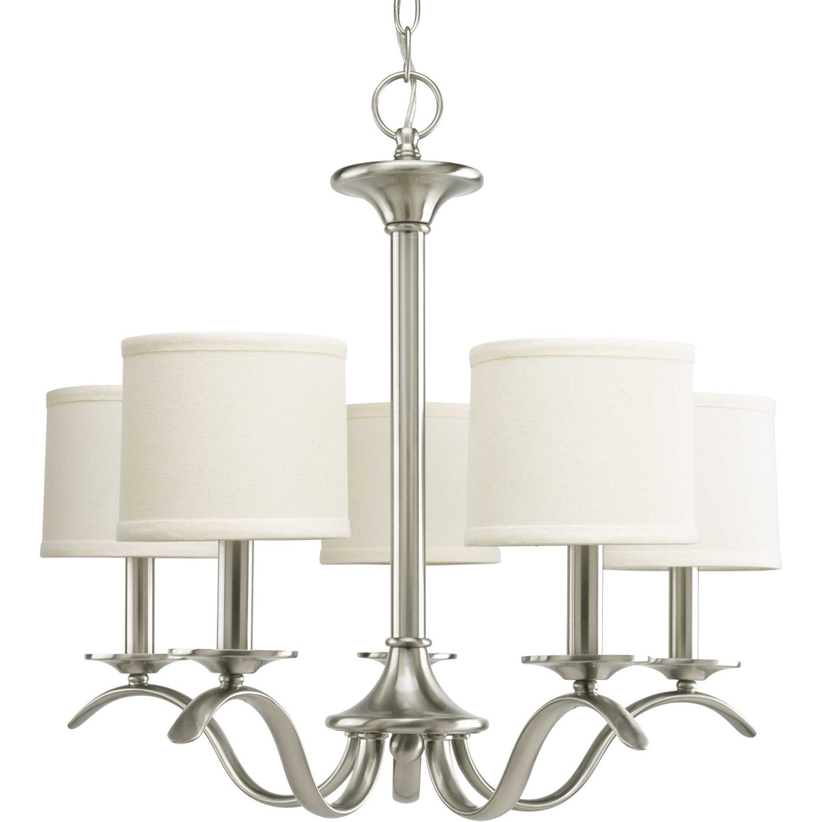 Inspire 5 Light 22.81 inch Brushed Nickel Chandelier Ceiling Light