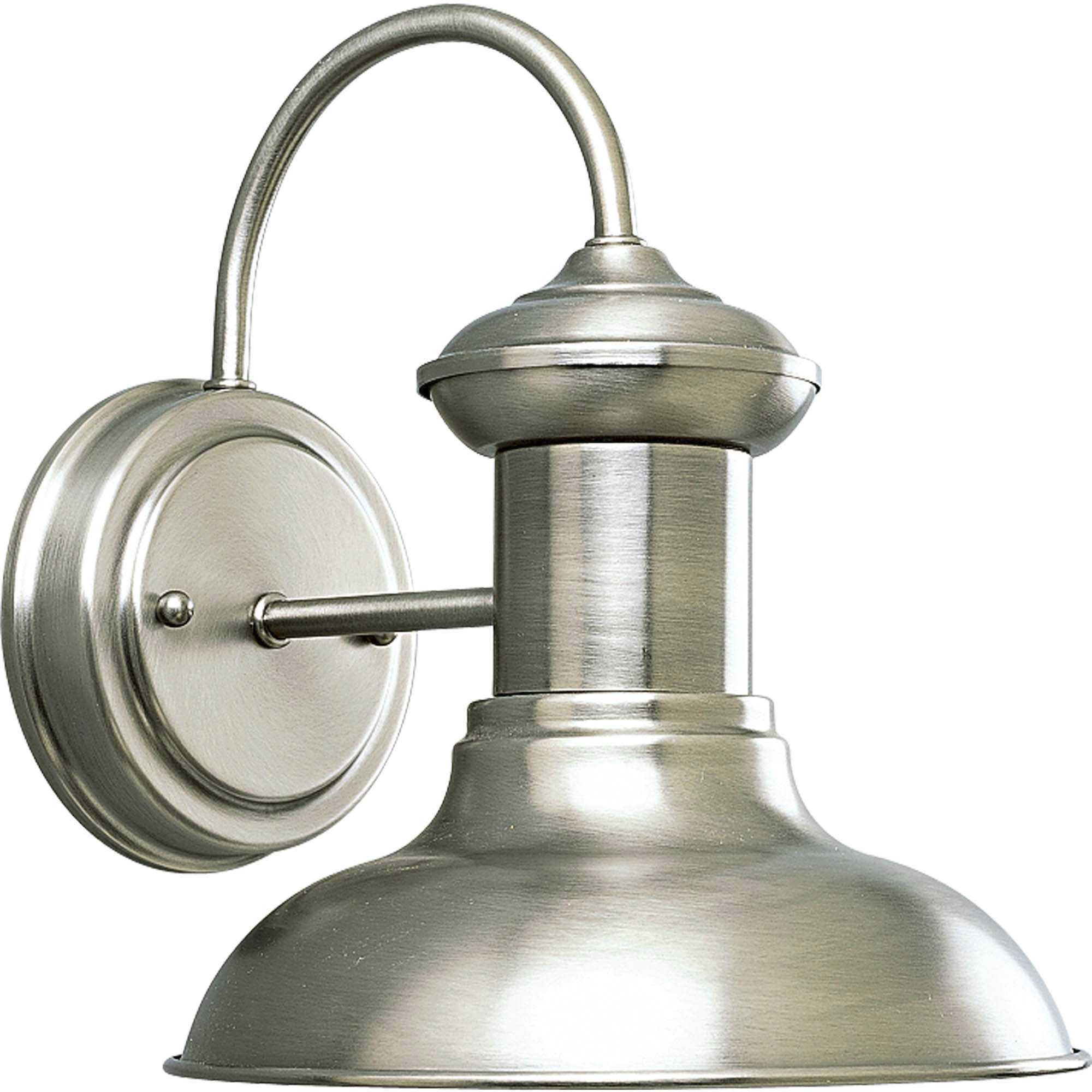 Brookside 1 Light 10 inch Antique Nickel Outdoor Wall Lantern, Small 