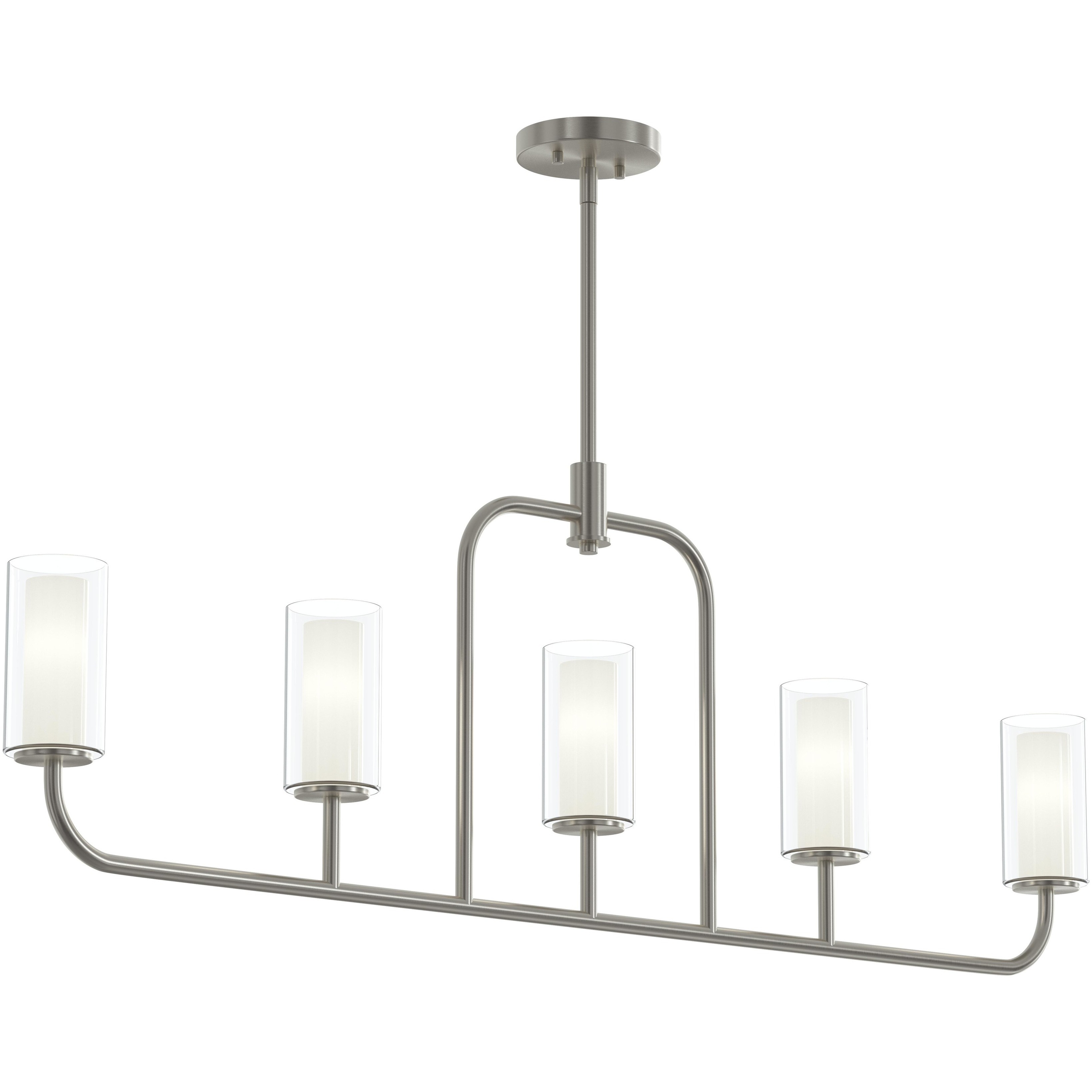 Mack 5 Light 46 inch Brushed Nickel Linear Chandelier Ceiling Light