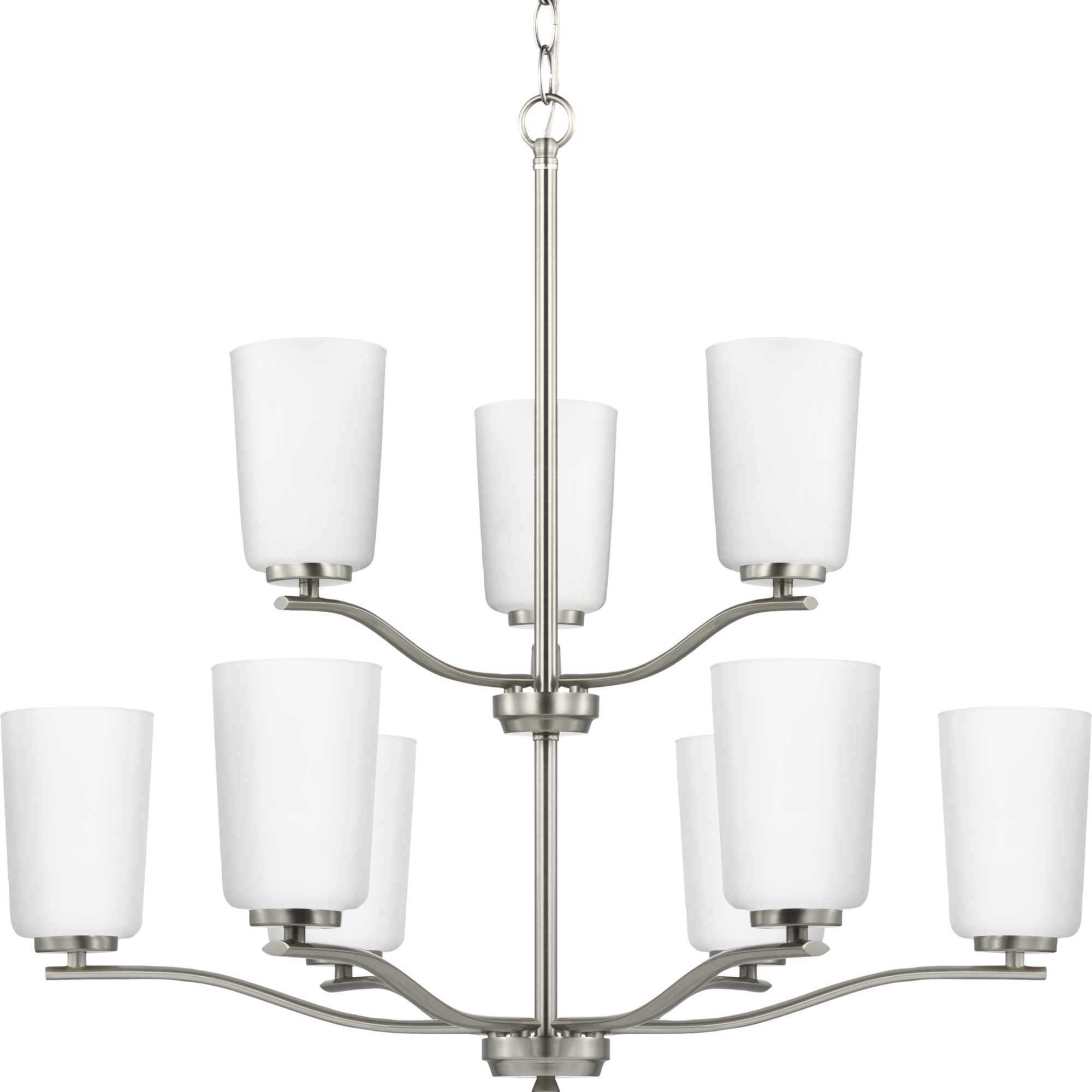 Adley 9 Light 28 inch Brushed Nickel Chandelier Ceiling Light