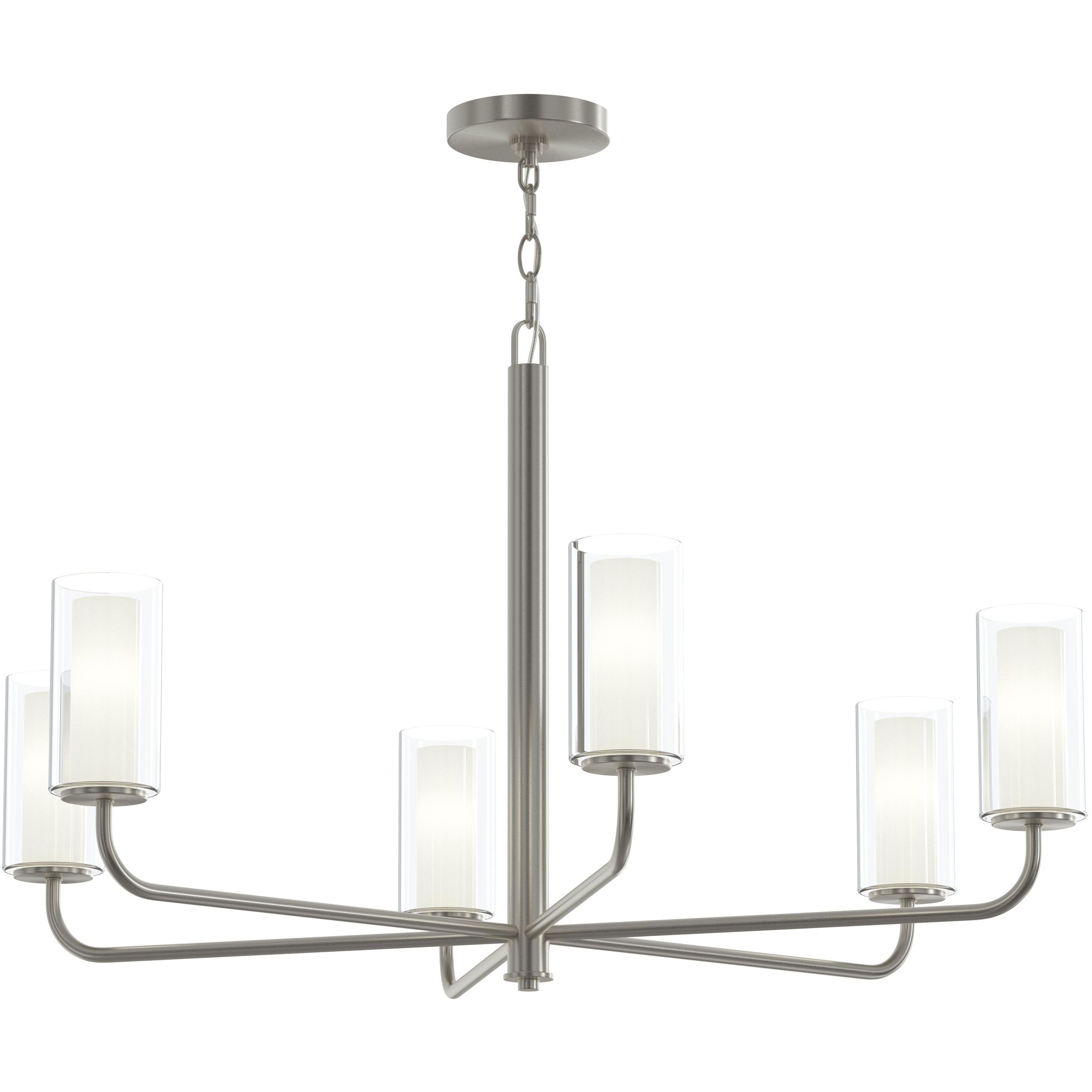 Mack 6 Light 34 inch Brushed Nickel Chandelier Ceiling Light