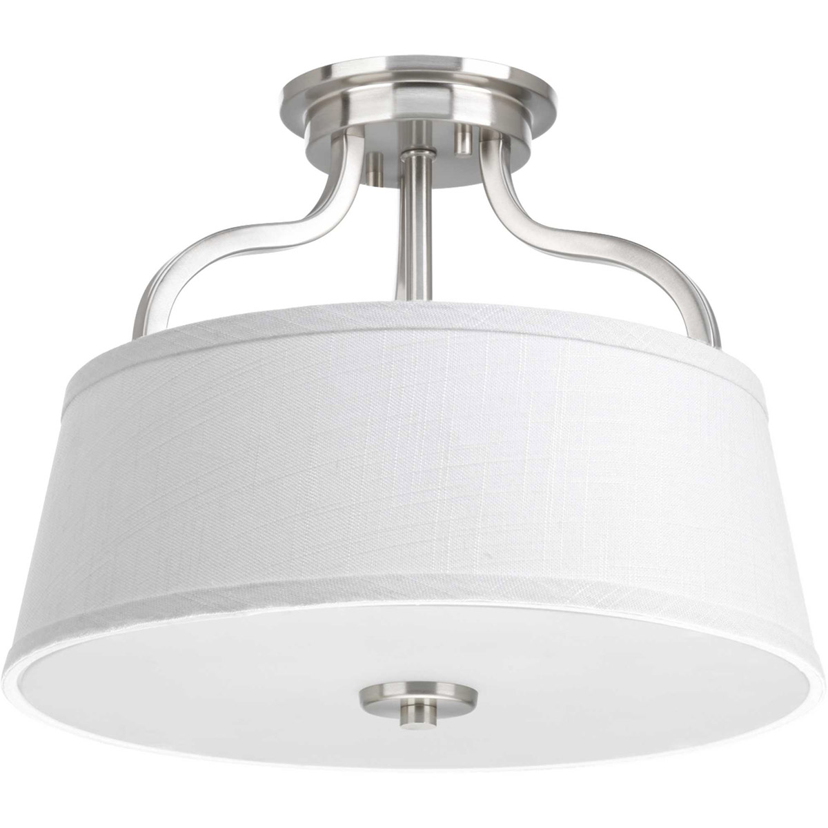 Arden 2 Light 14 inch Brushed Nickel Semi-Flush Mount Convertible Ceiling Light