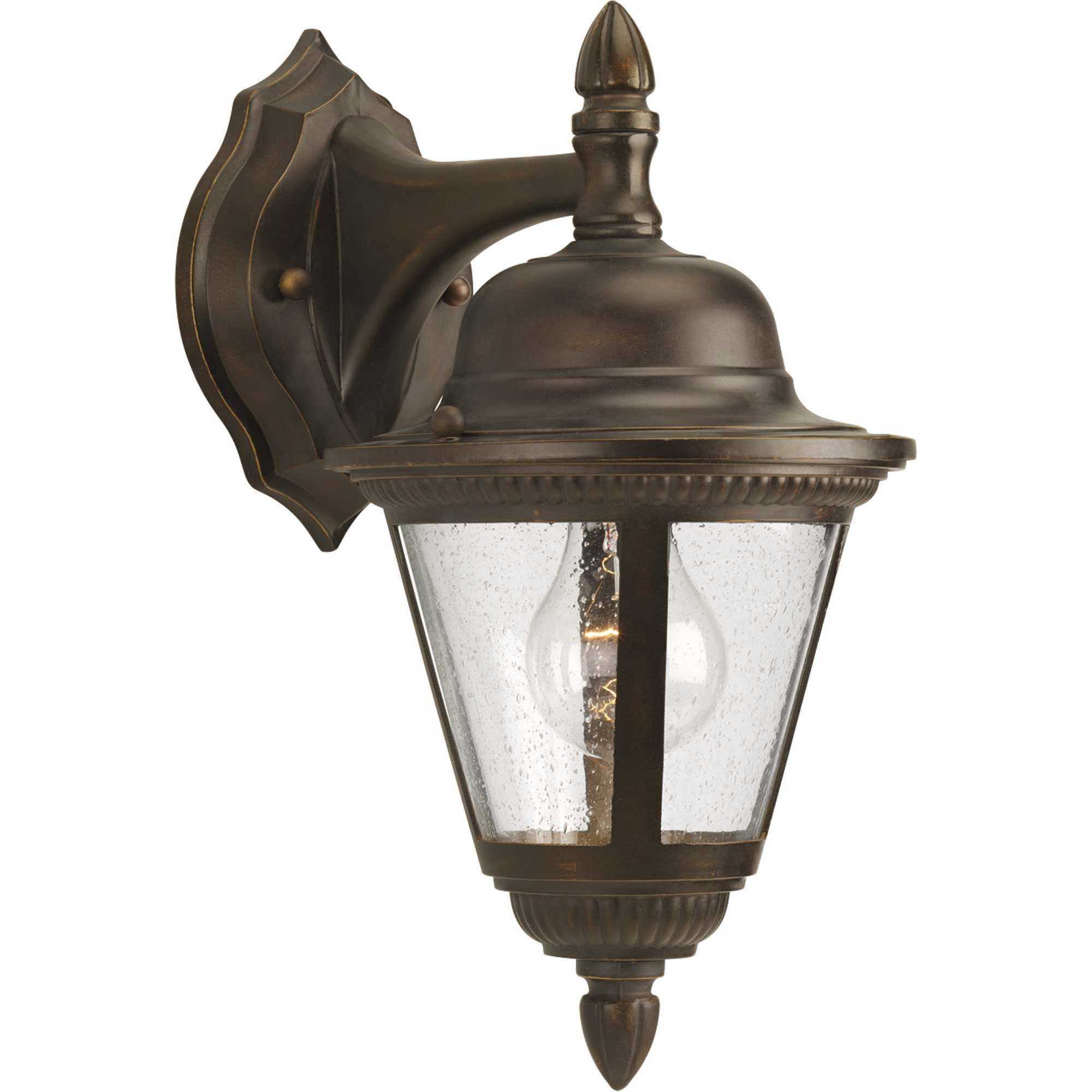 Westport 1 Light 13 inch Antique Bronze Outdoor Wall Lantern in Bulbs Not Included, Clear Seeded, Small