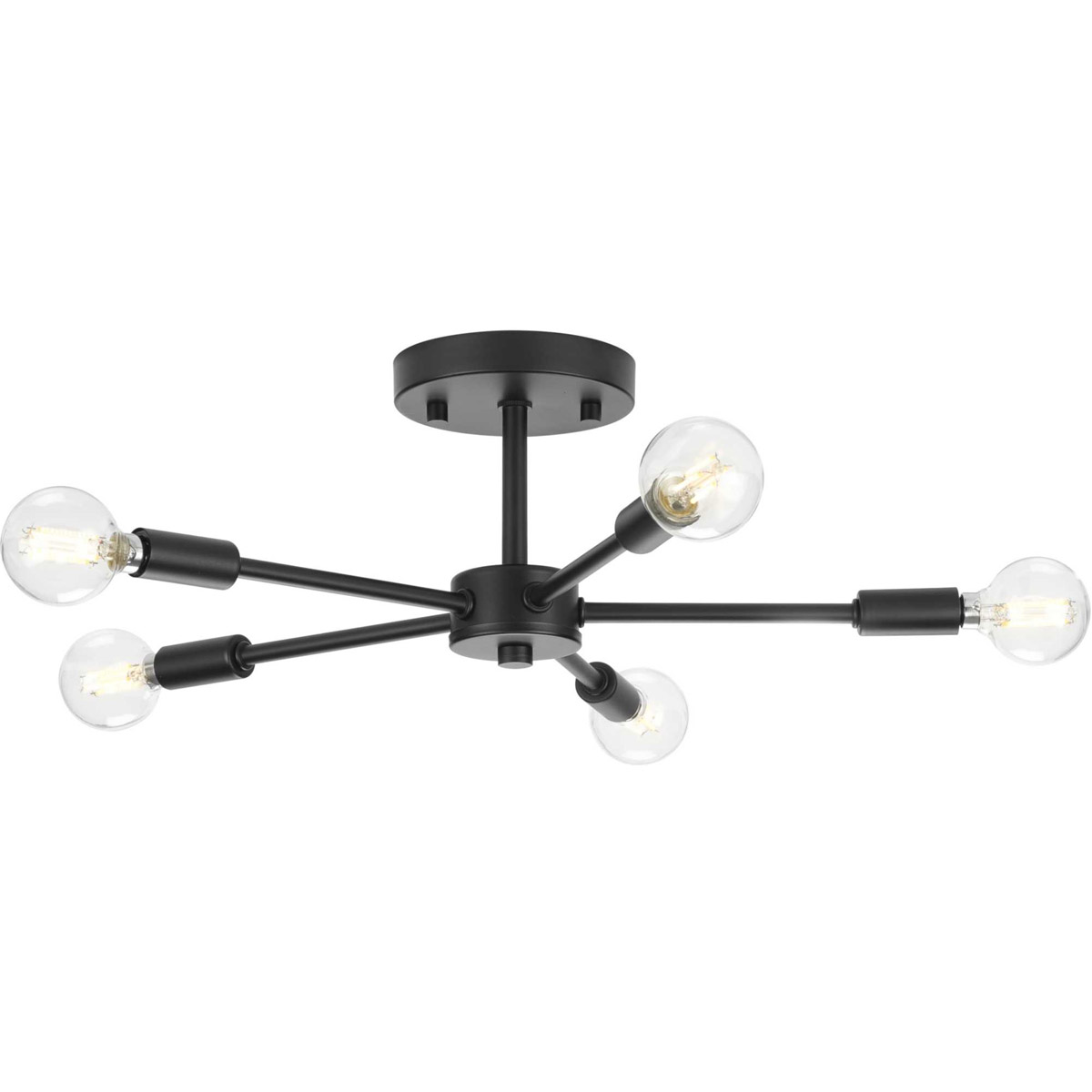 Flush mount ceiling light matte black sale