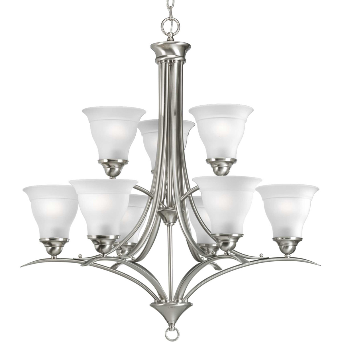Trinity 9 Light 30 inch Brushed Nickel Chandelier Ceiling Light