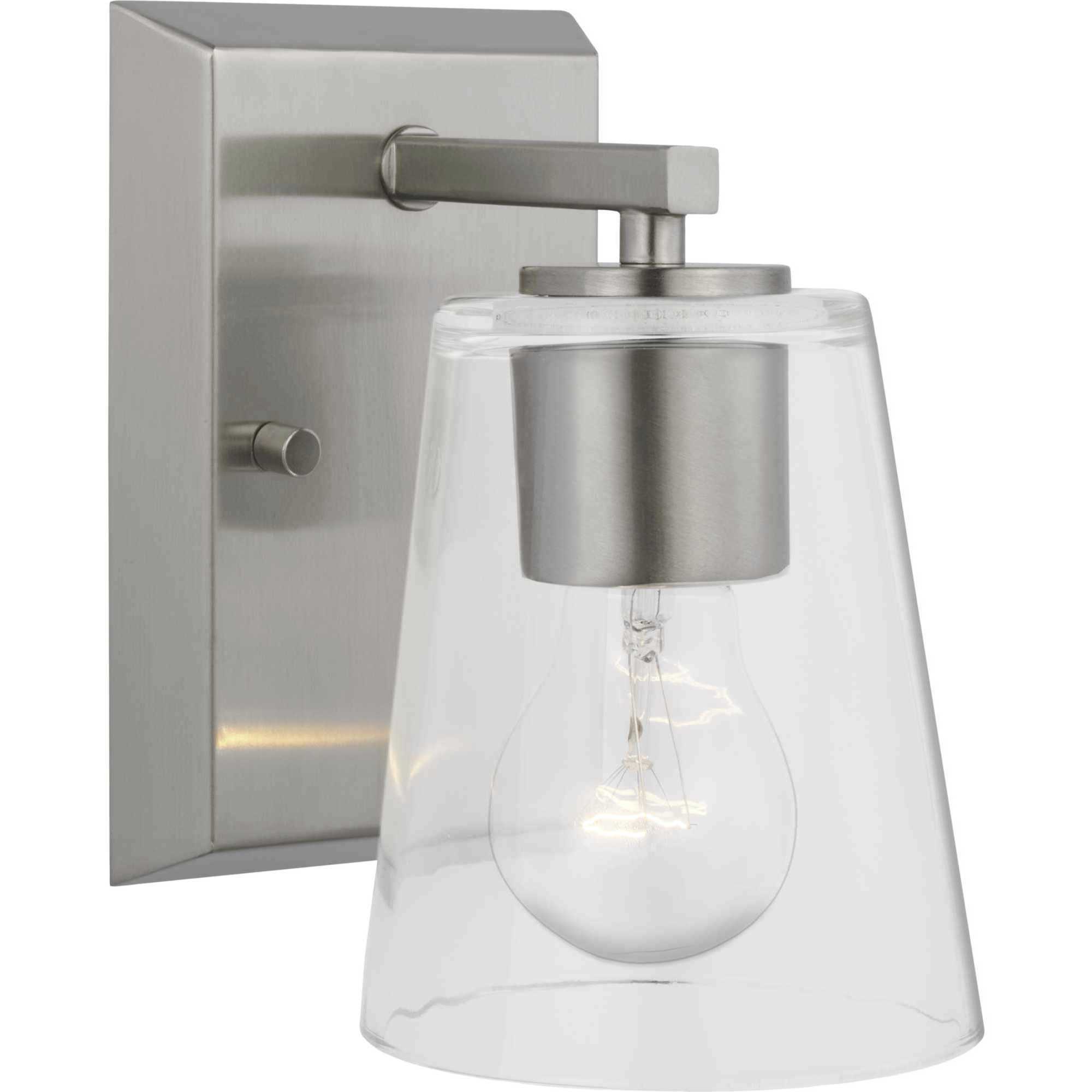 Vertex 1 Light 4.75 inch Brushed Nickel Bath Light Wall Light
