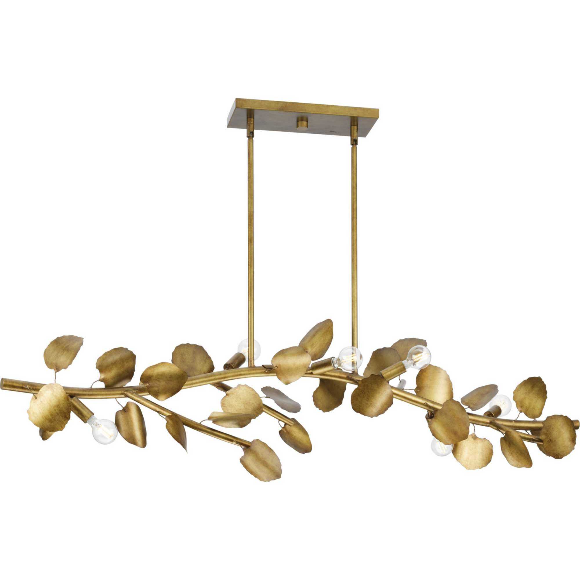 Laurel 7 Light 50.5 inch Gold Ombre Linear Chandelier Laurel 7 Light 50.5 inch Gold Ombre Linear Chandelier