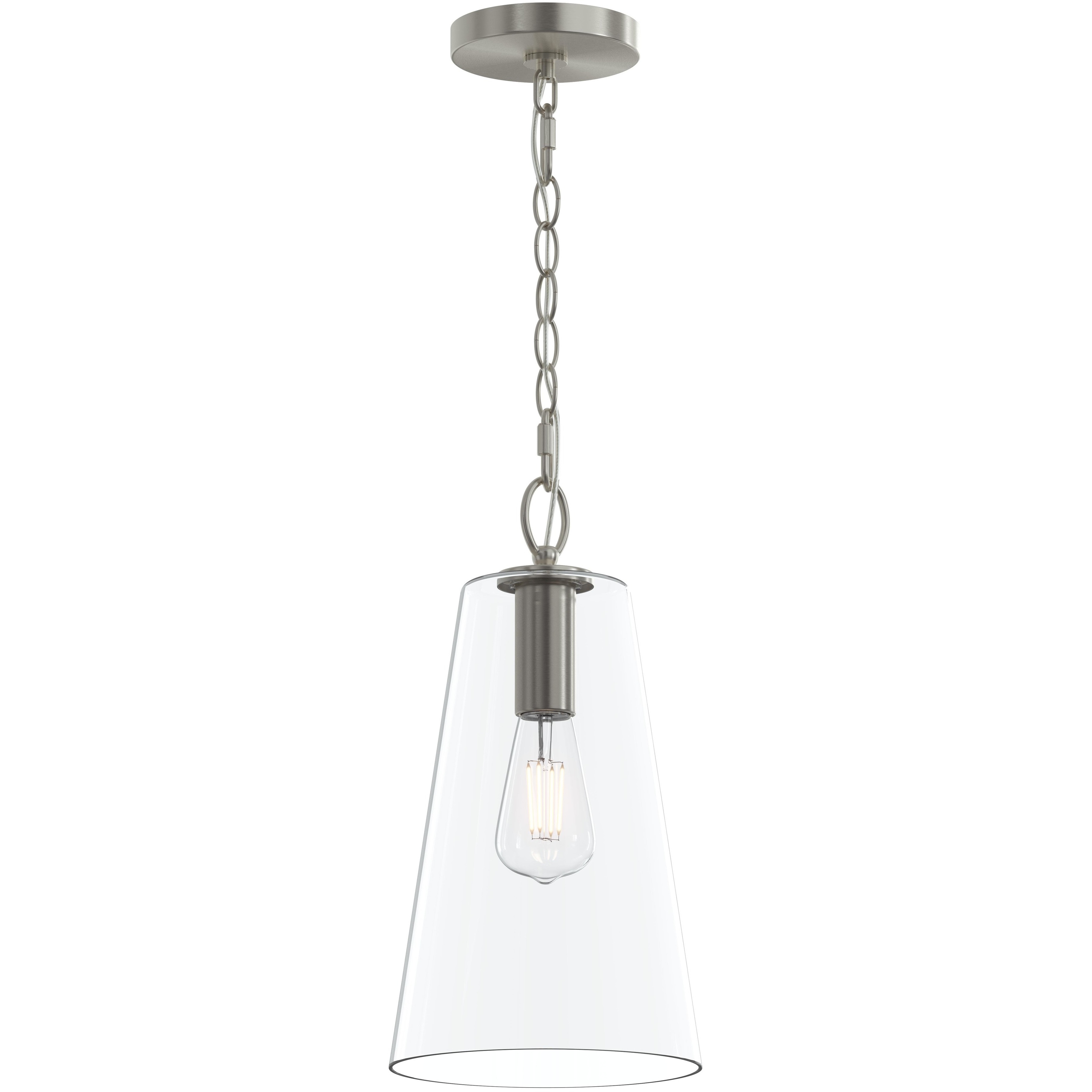 Jheni 1 Light 8 inch Brushed Nickel Pendant Ceiling Light