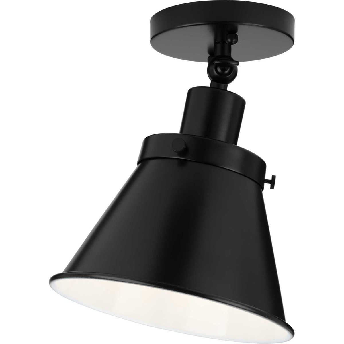 Hinton 1 Light 8 inch Matte Black Flush Mount Ceiling Light
