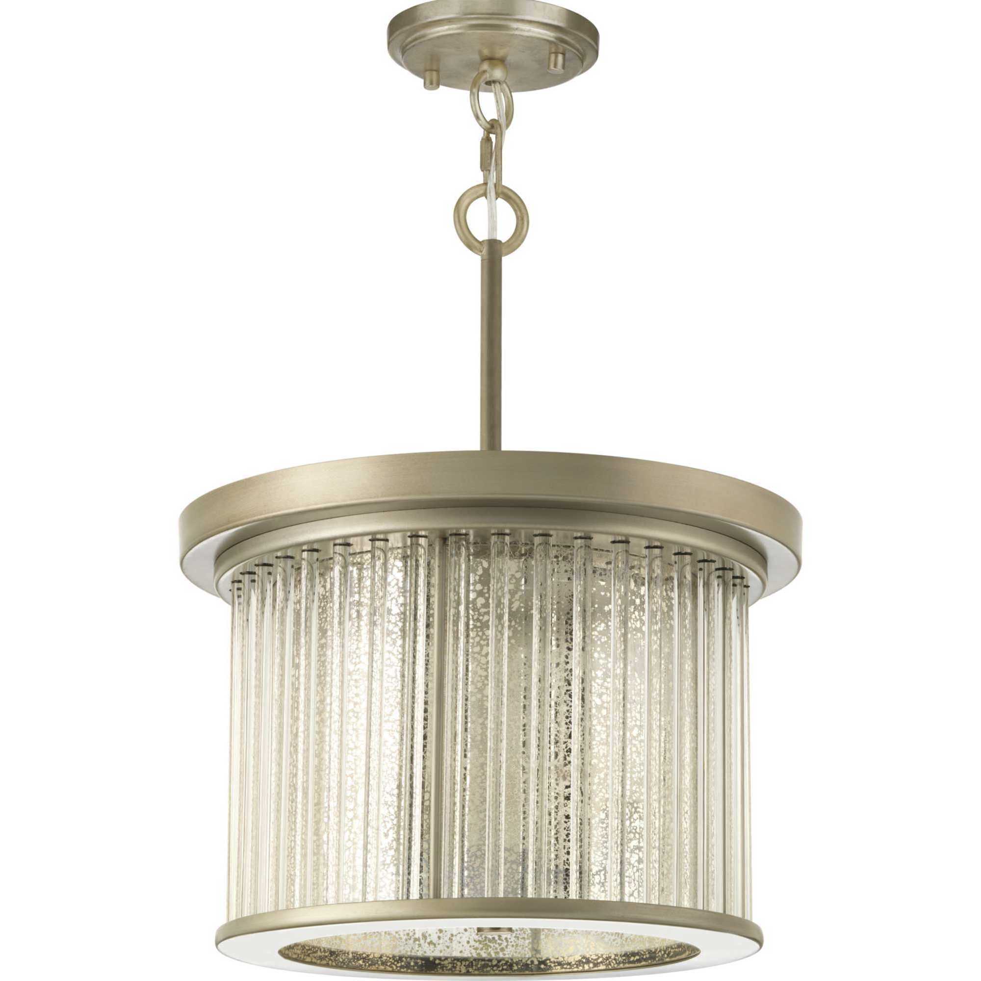 Point Dume&trade; Sequit Point 3 Light 14 inch Antique Nickel Semi-Flush Convertible Ceiling Light, Design Series