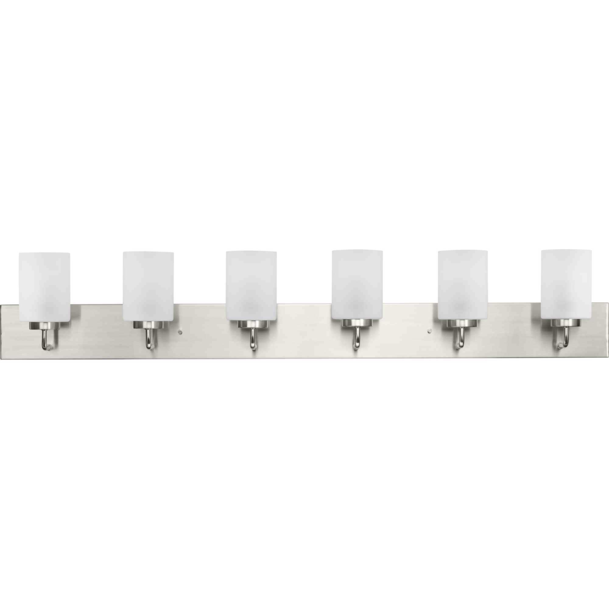 Progress P300421 009 Merry 6 Light 48 inch Brushed Nickel Bath