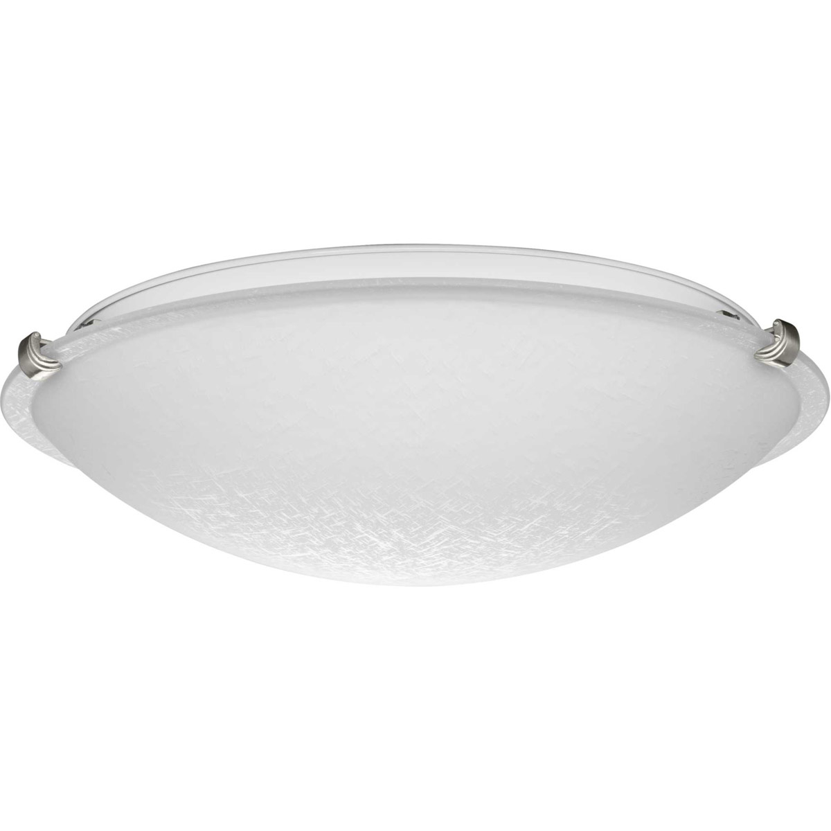 Progress Lighting Linen Dome 3 Light Flush Mount Brushed Nickel