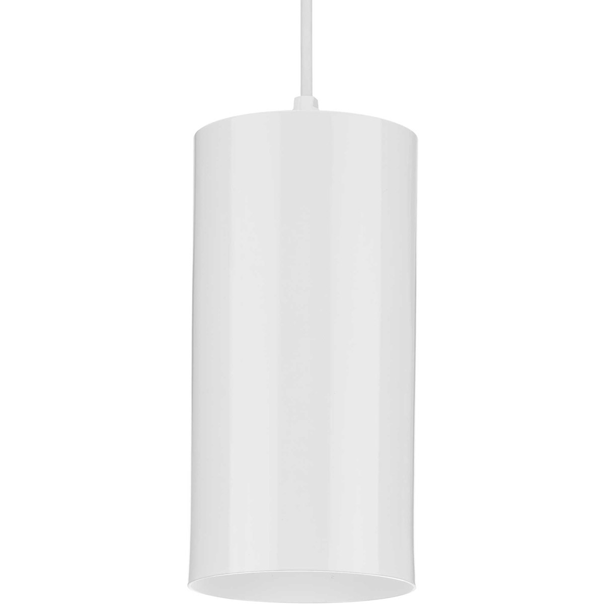CYL RNDS 1 Light 6 inch White Outdoor Pendant