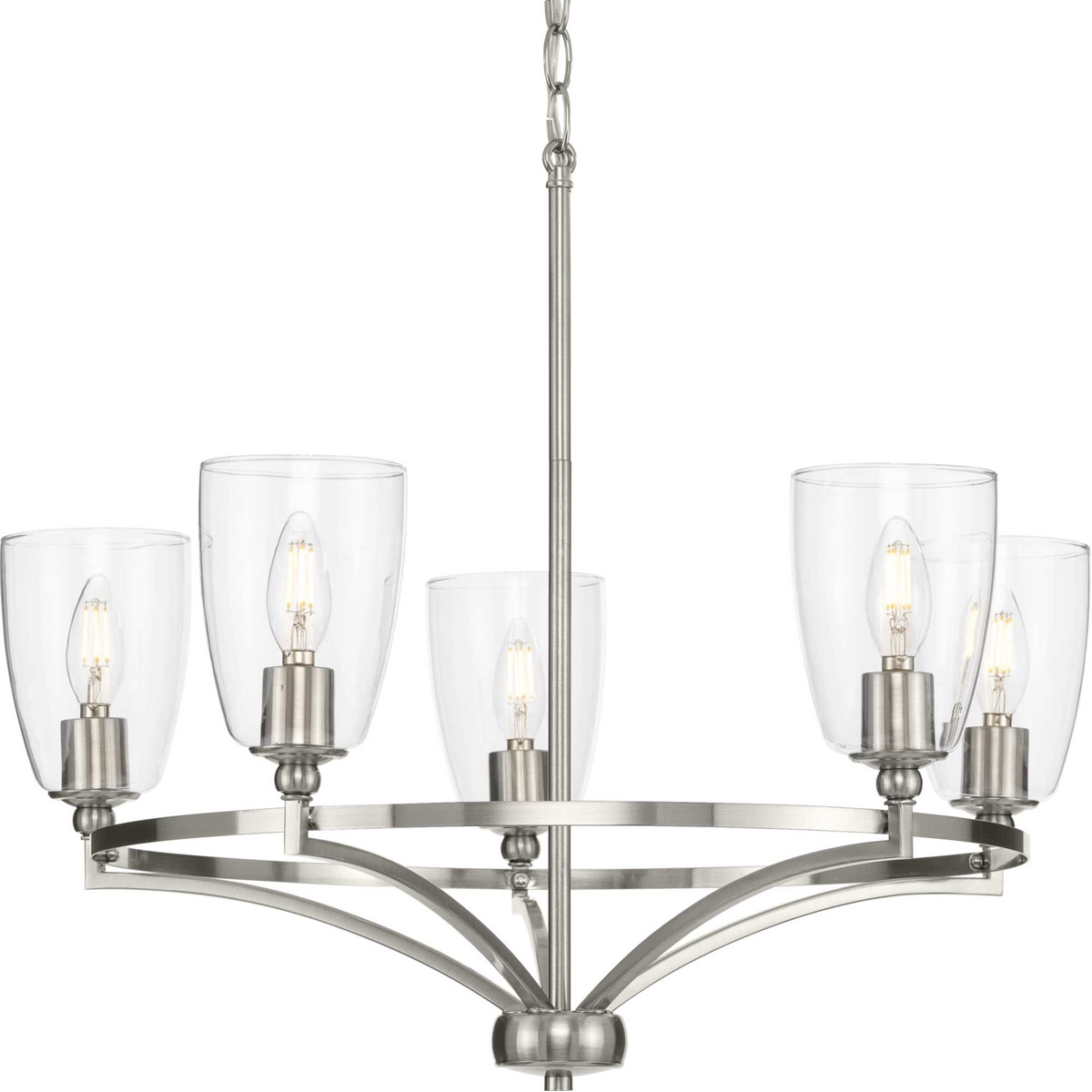 Parkhurst 5 Light 25.25 inch Brushed Nickel Chandelier Ceiling Light
