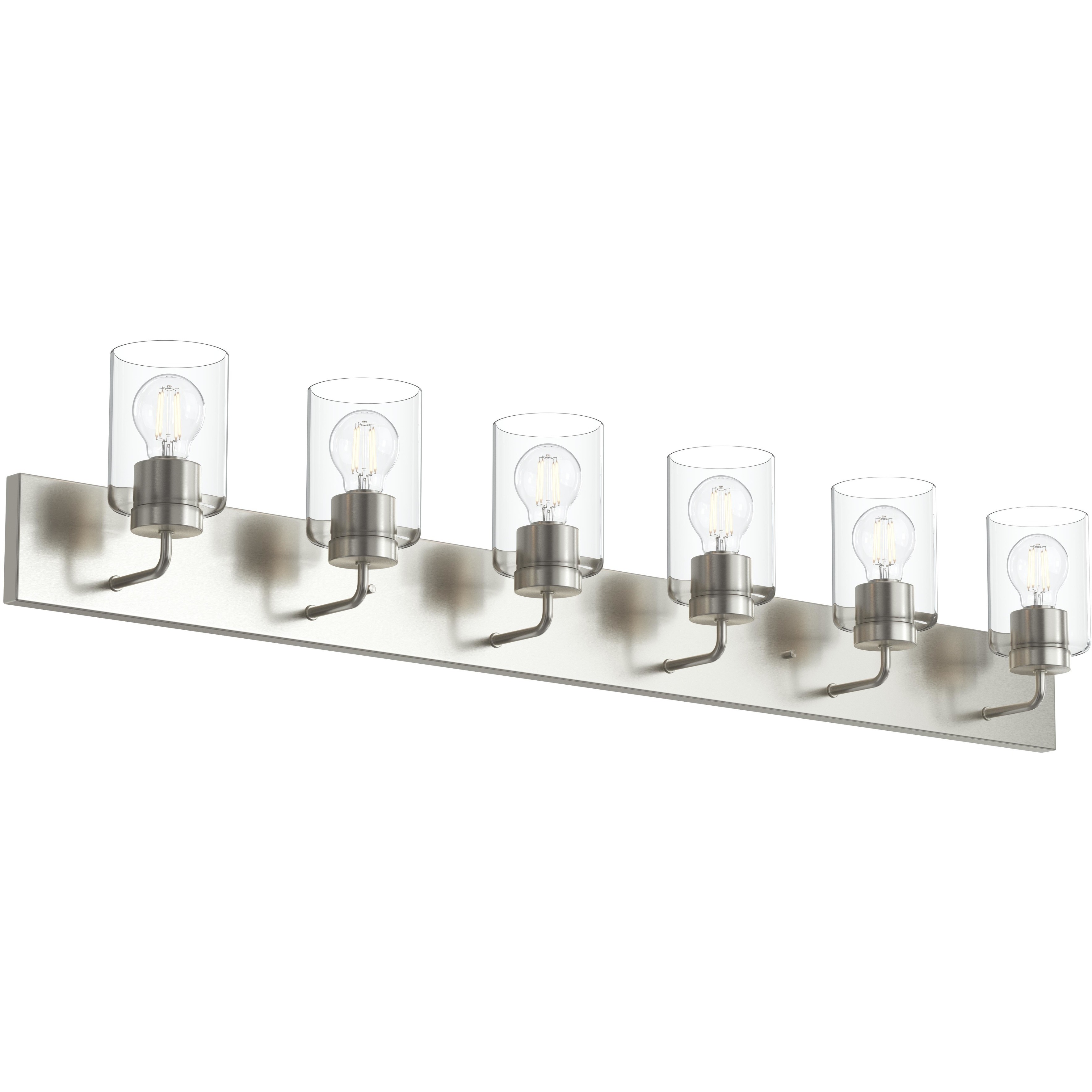 Merry 6 Light 48 inch Brushed Nickel Bath Vanity Wall Light