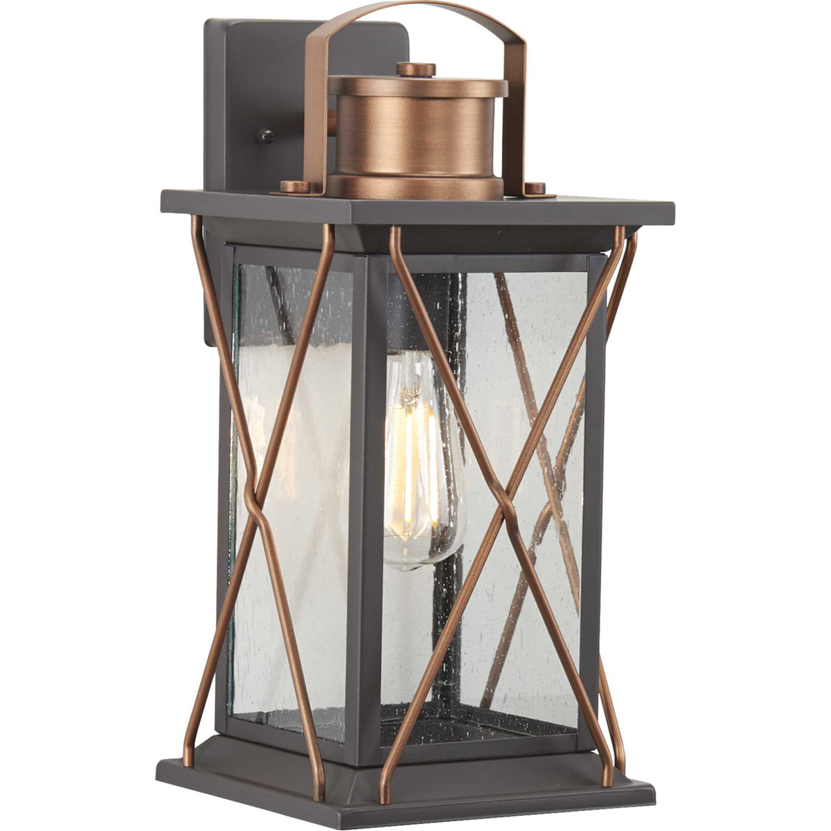 Barlowe 1 Light 16 inch Antique Bronze Outdoor Wall Lantern, Medium