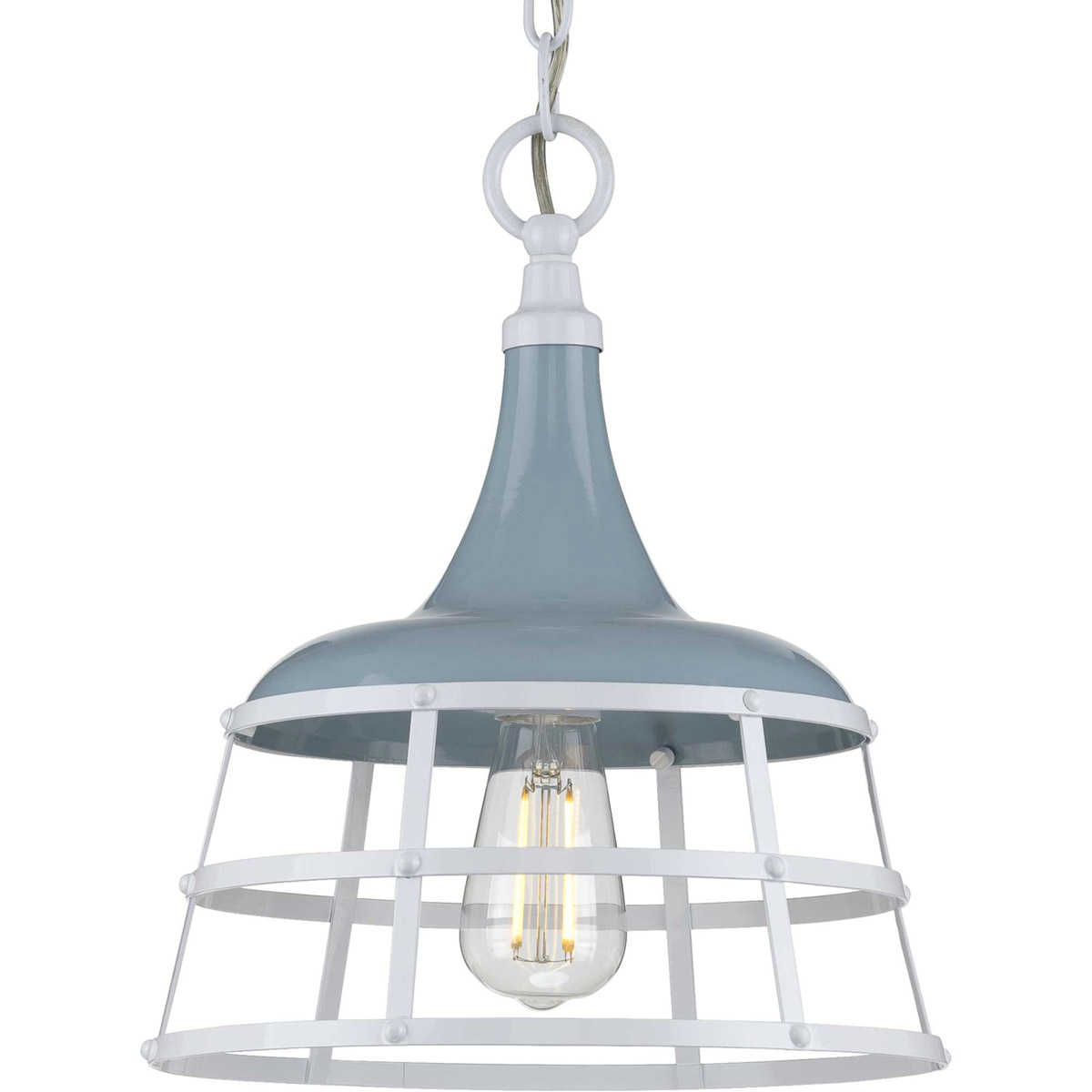 Bastille 1 Light 12 inch Coastal Blue Pendant Ceiling Light