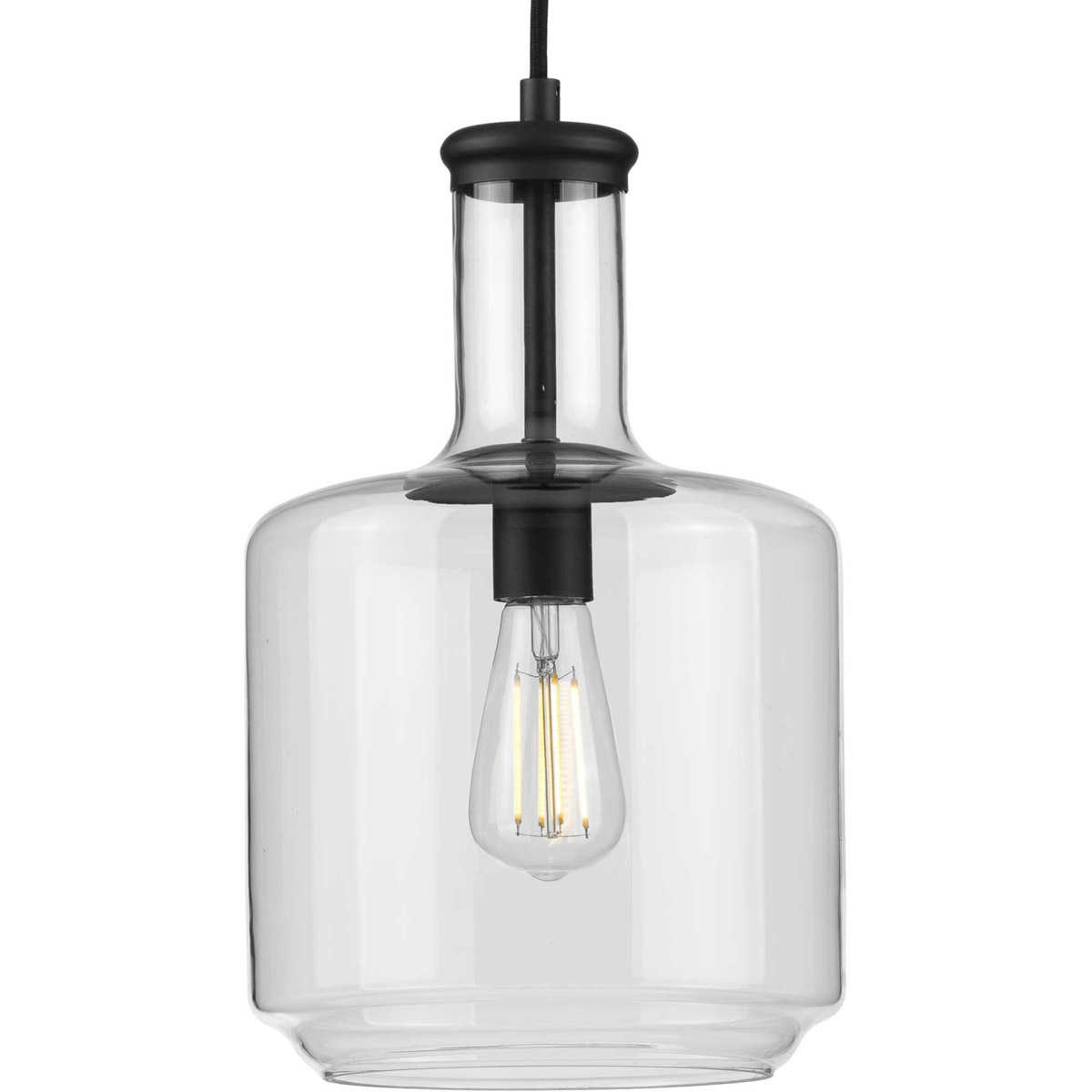 Latrobe 1 Light 9.44 inch Matte Black Pendant Ceiling Light
