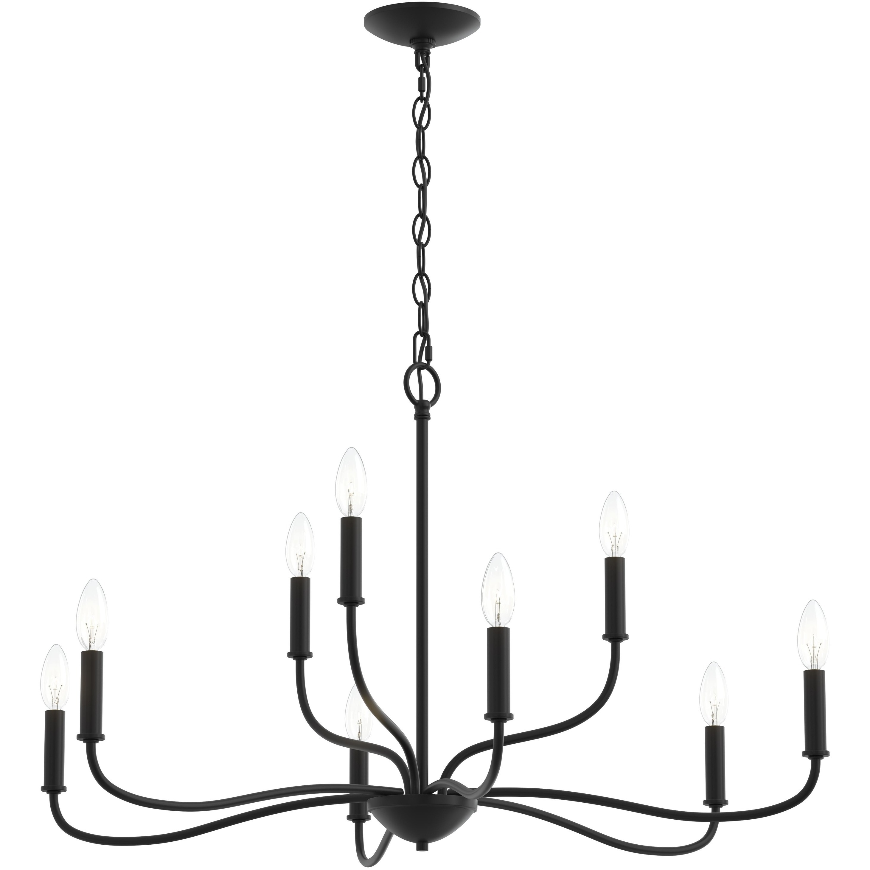 Ilia 9 Light 34.25 inch Matte Black Chandelier Ceiling Light