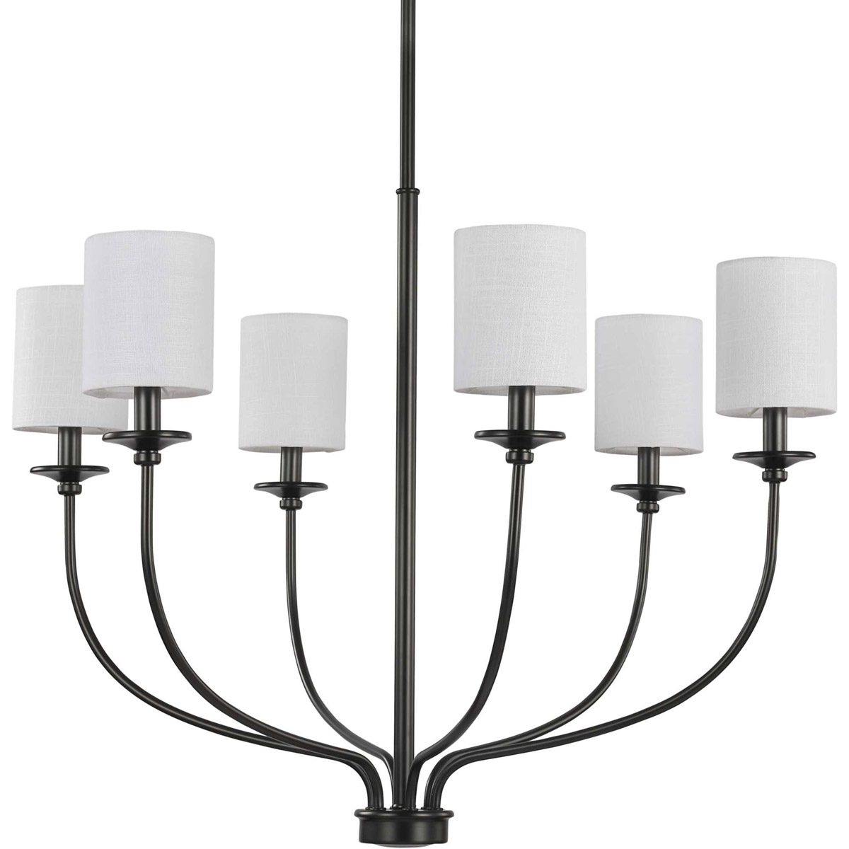Bonita 6 Light 30.5 inch Matte Black Foyer Chandelier Ceiling Light, Design Series
