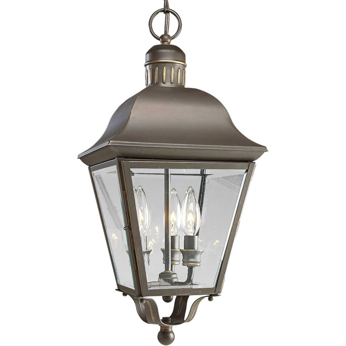Andover 3 Light 9.5 inch Antique Bronze Outdoor Hanging Lantern