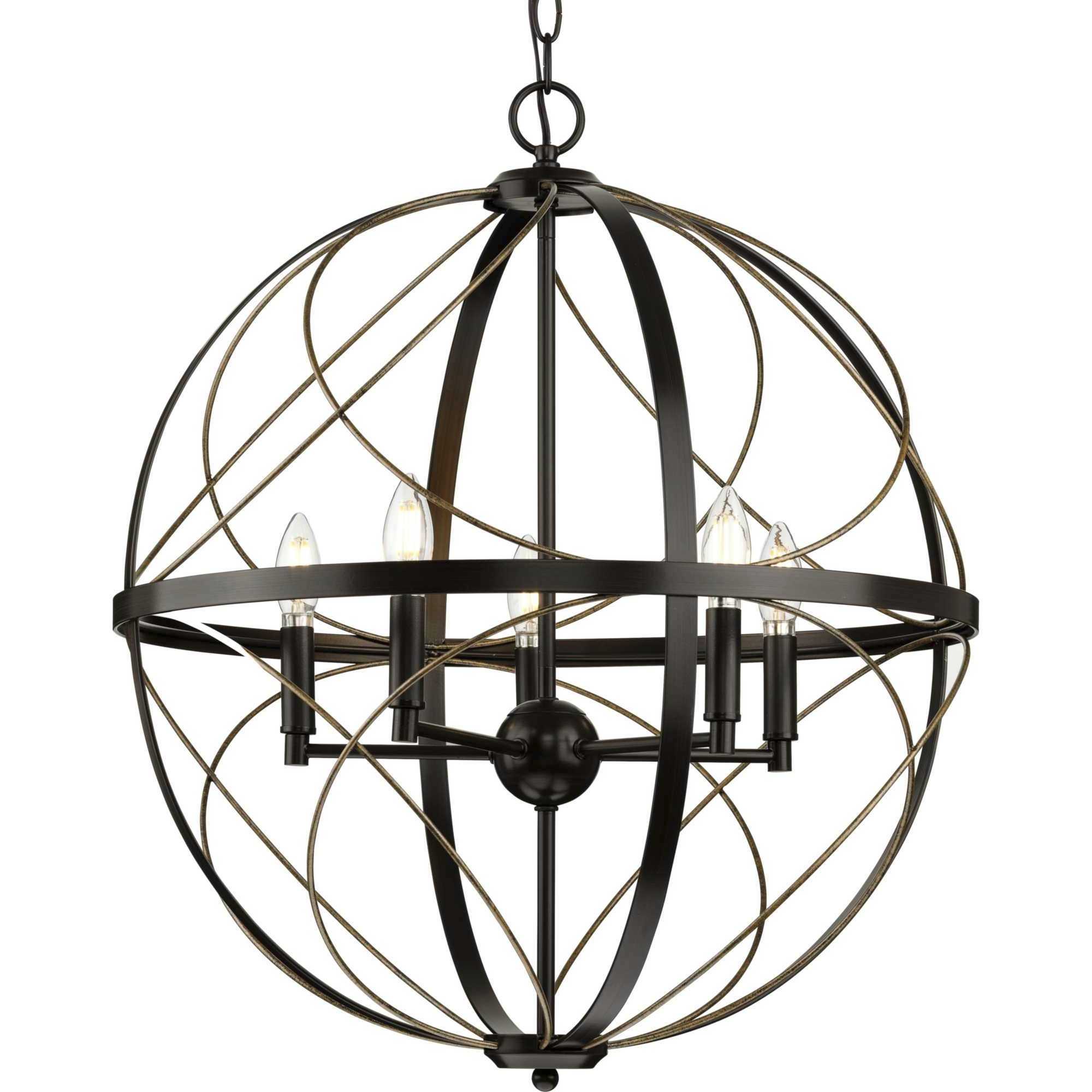Brandywine 5 Light 22 inch Antique Bronze Pendant Ceiling Light