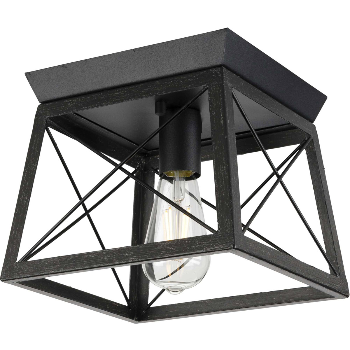 Briarwood 1 Light 9.5 inch Textured Black Flush Mount Ceiling Light