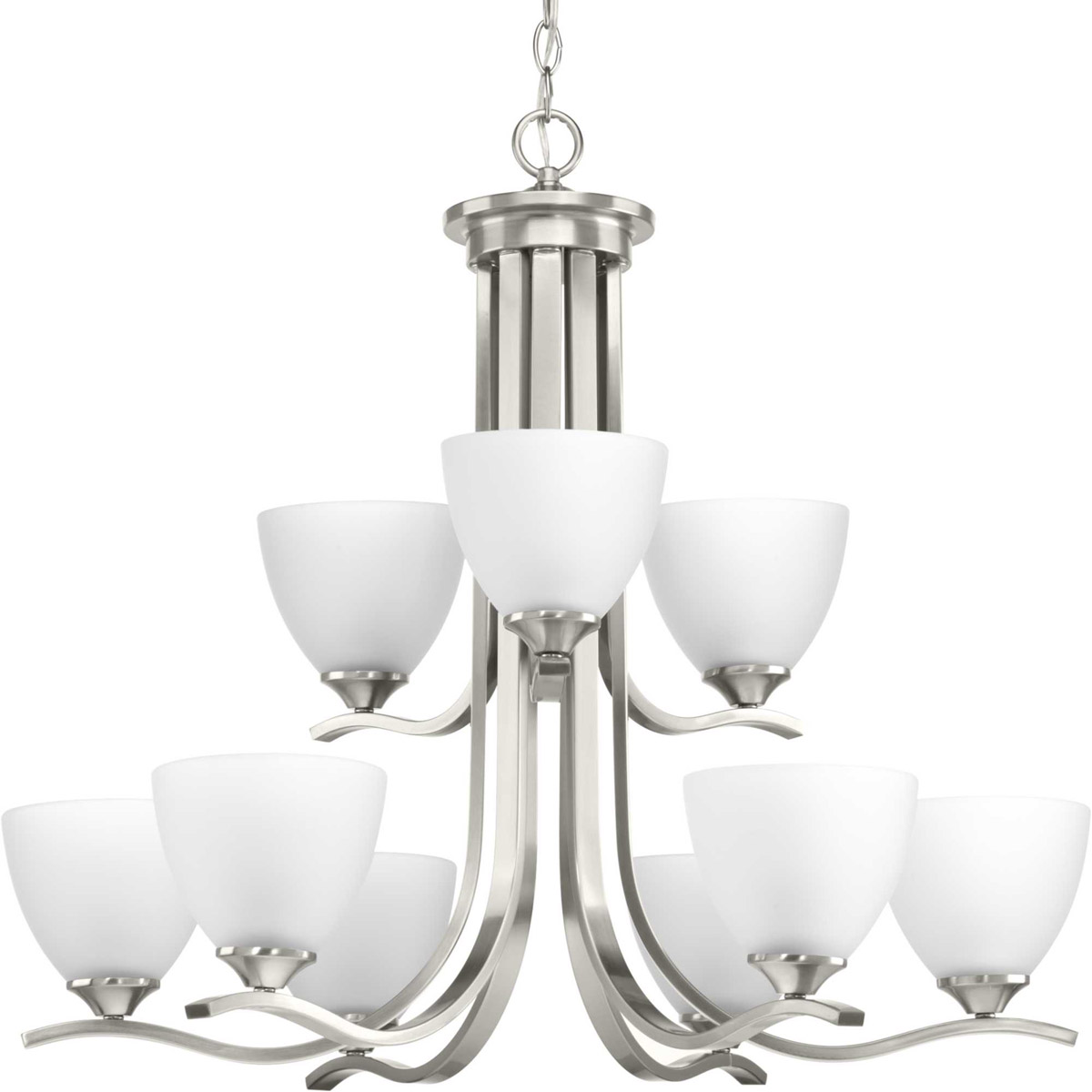 Laird 9 Light 27.75 inch Brushed Nickel Chandelier Ceiling Light