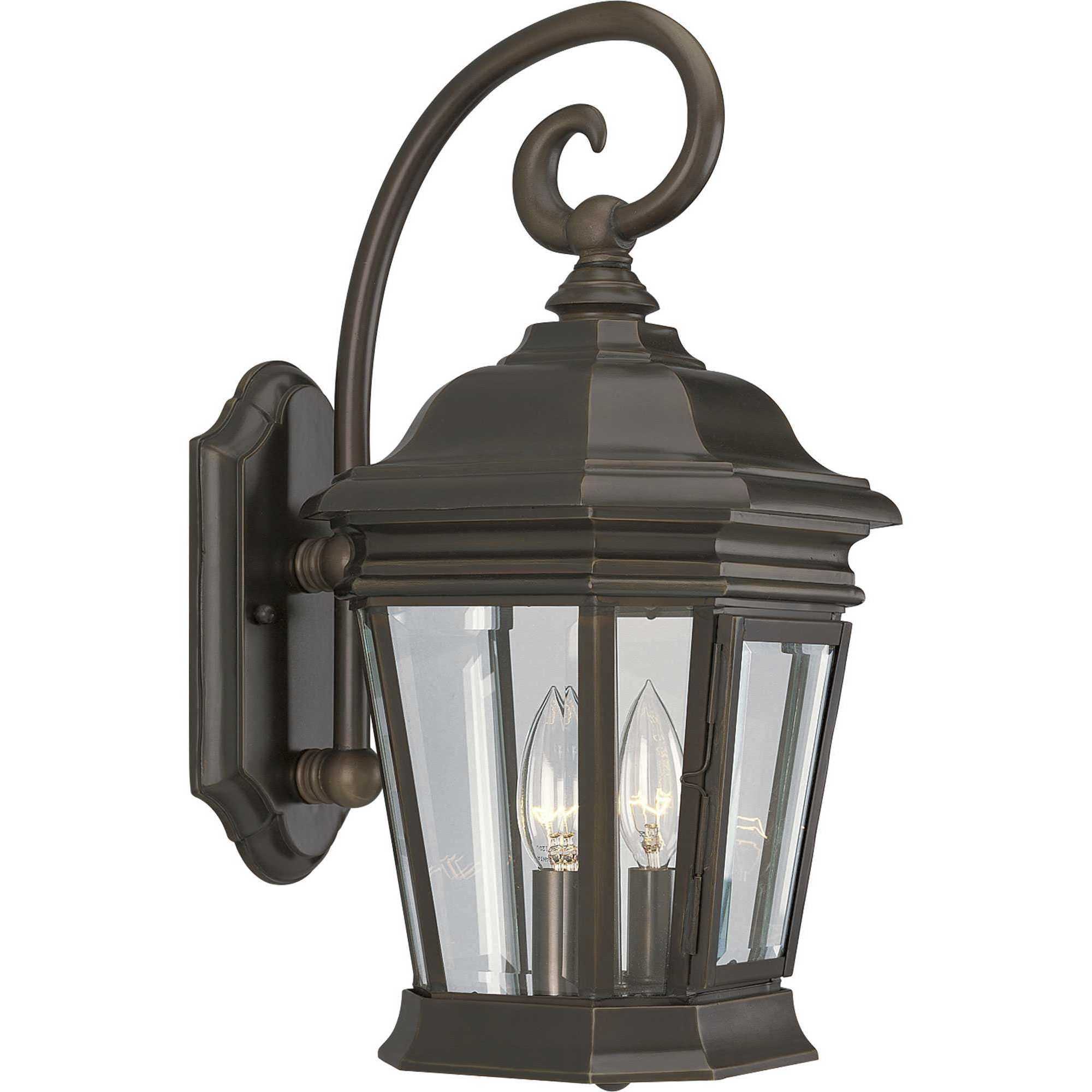 View of Progress P5671-108 Crawford 2 Light 17 inch Oil Rubbed Bronze Outdoor ...