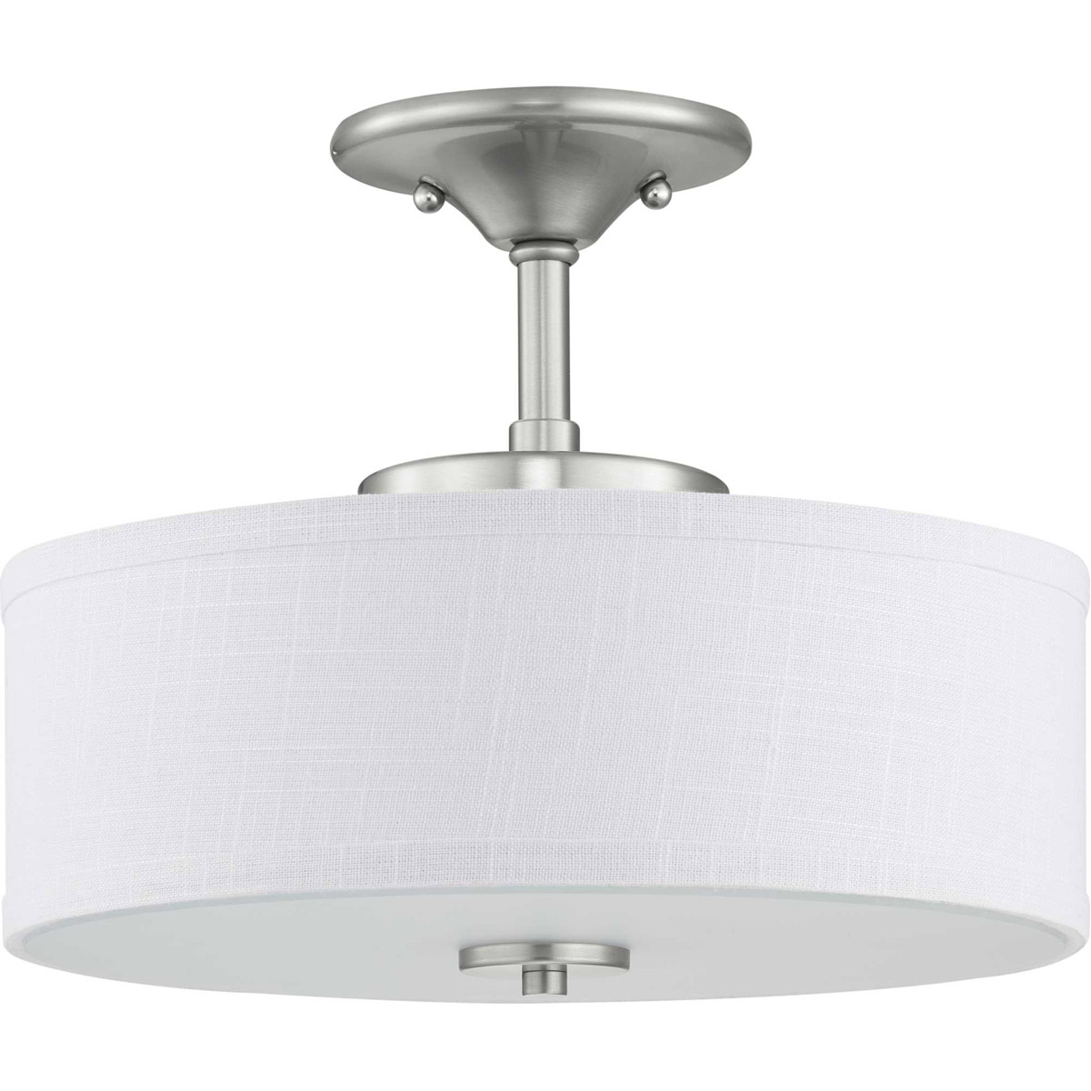 Inspire LED LED 13 inch Brushed Nickel Semi-Flush Mount Ceiling Light, Progress LED