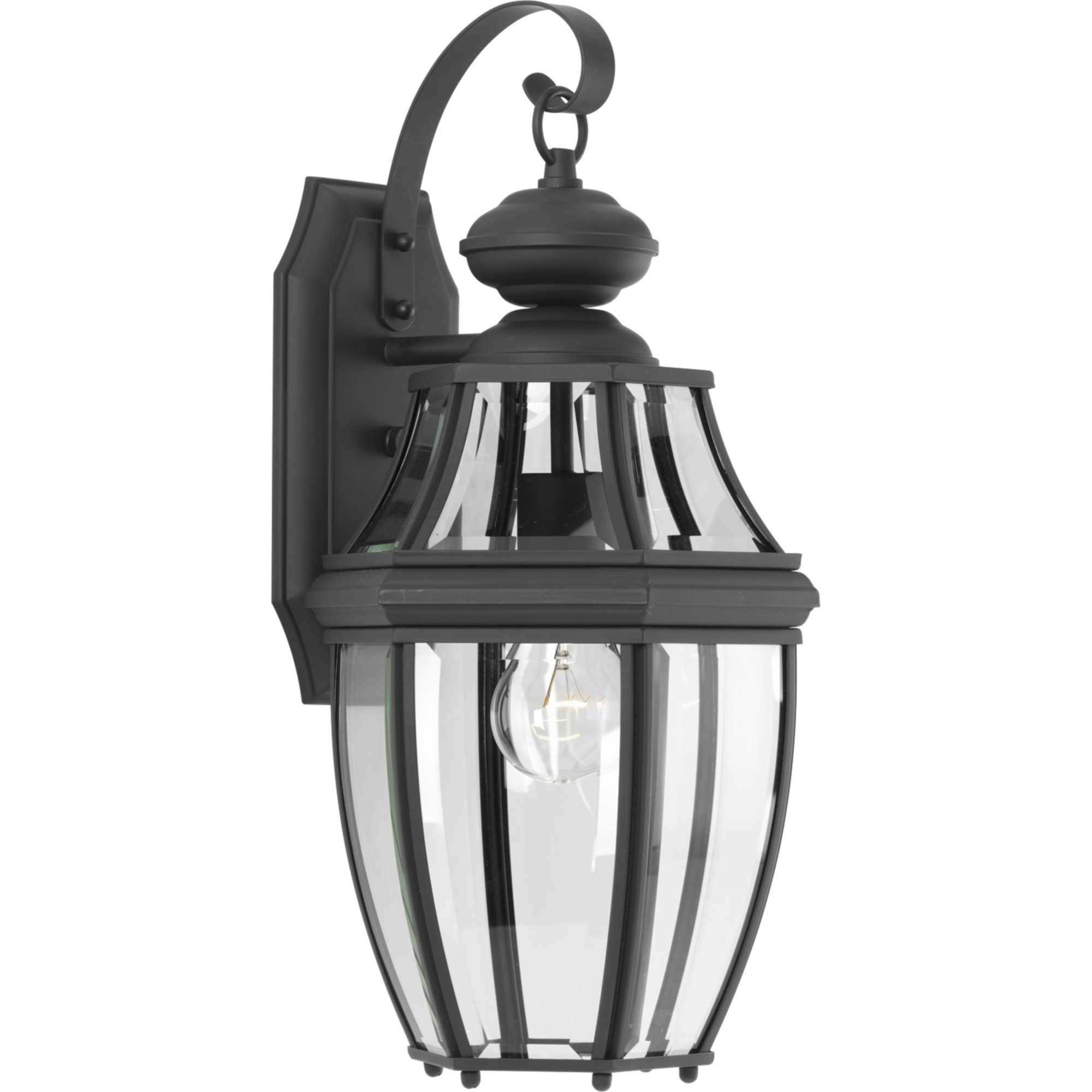 New Haven 1 Light 18 inch Textured Black Outdoor Wall Lantern, Medium
