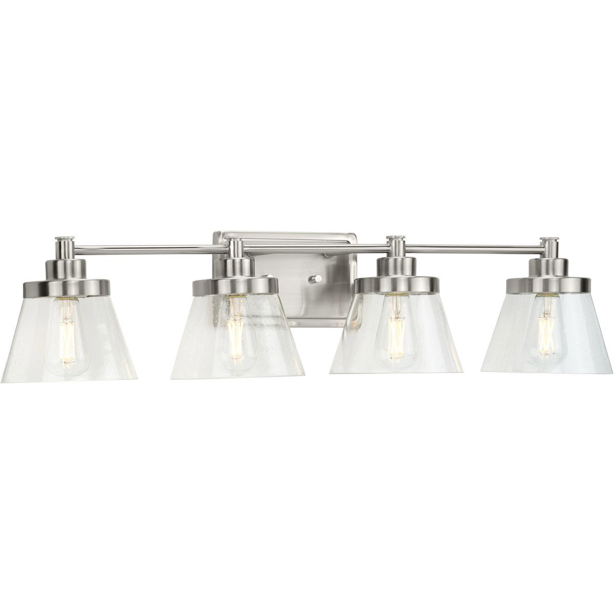 Hinton 4 Light 34 inch Brushed Nickel Bath Vanity Wall Light