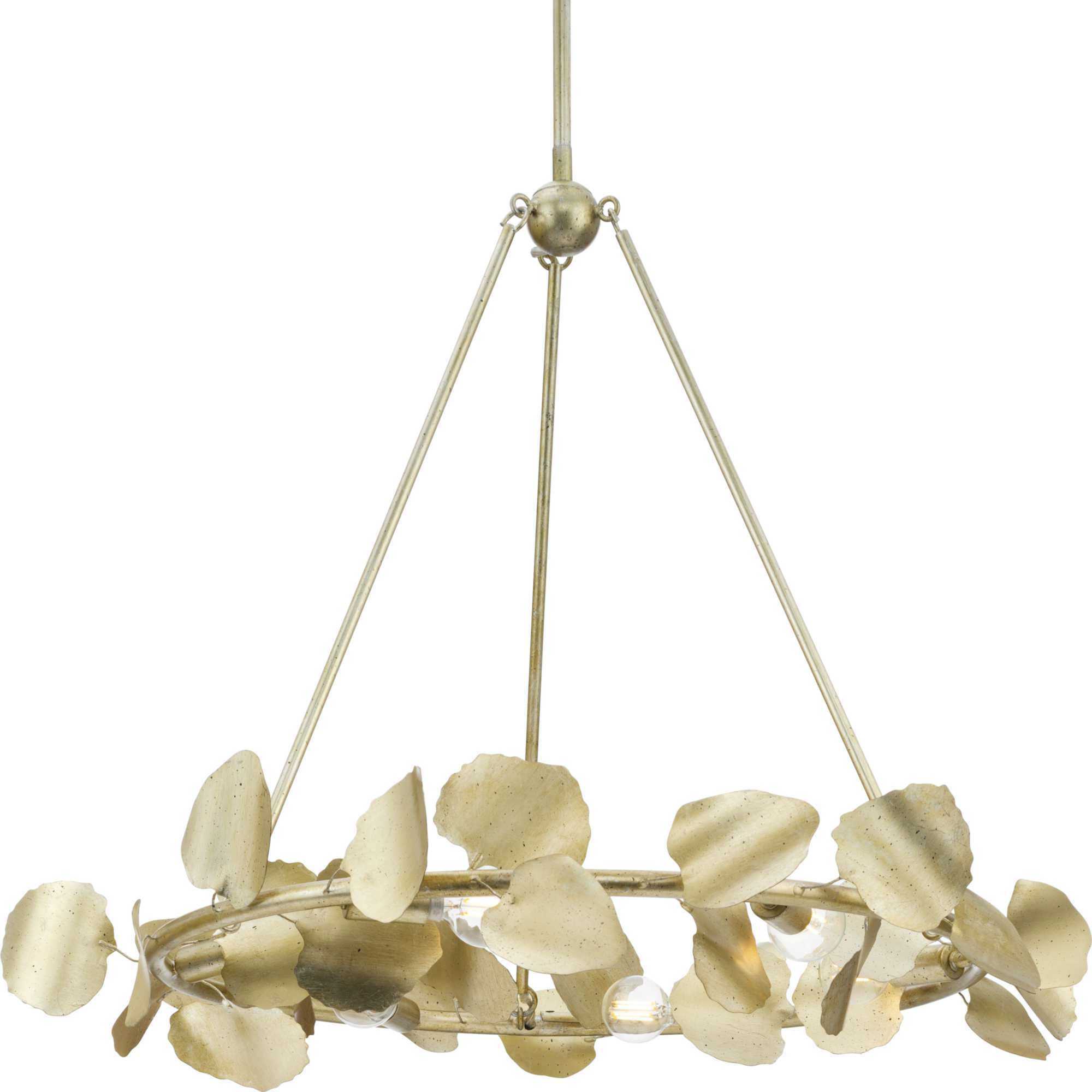 Laurel 6 Light 28 inch Gilded Silver Chandelier Ceiling Light, Design Series