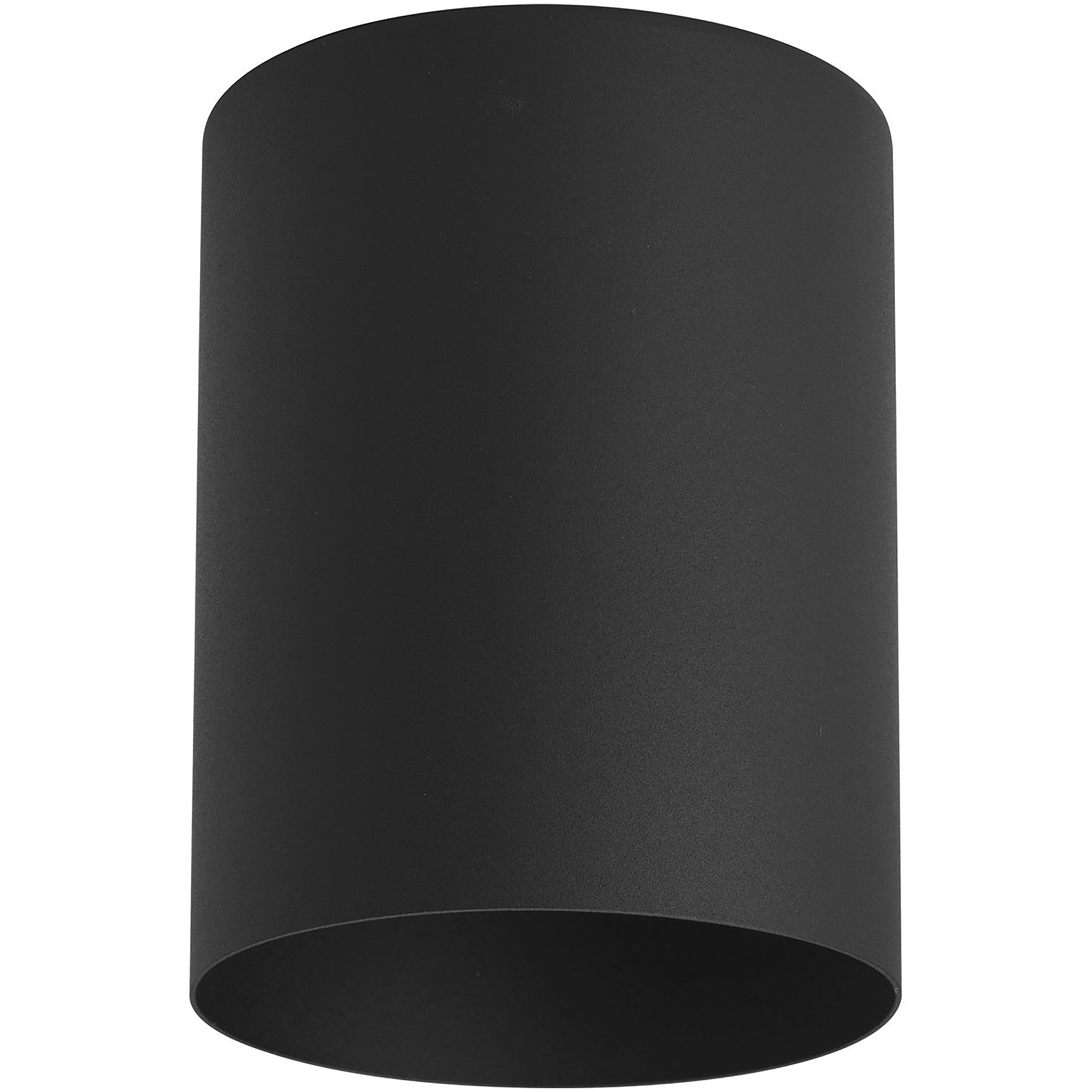 Cylinder 1 Light 5 inch Black Outdoor Ceiling Mount Cylinder in Standard Lamping
