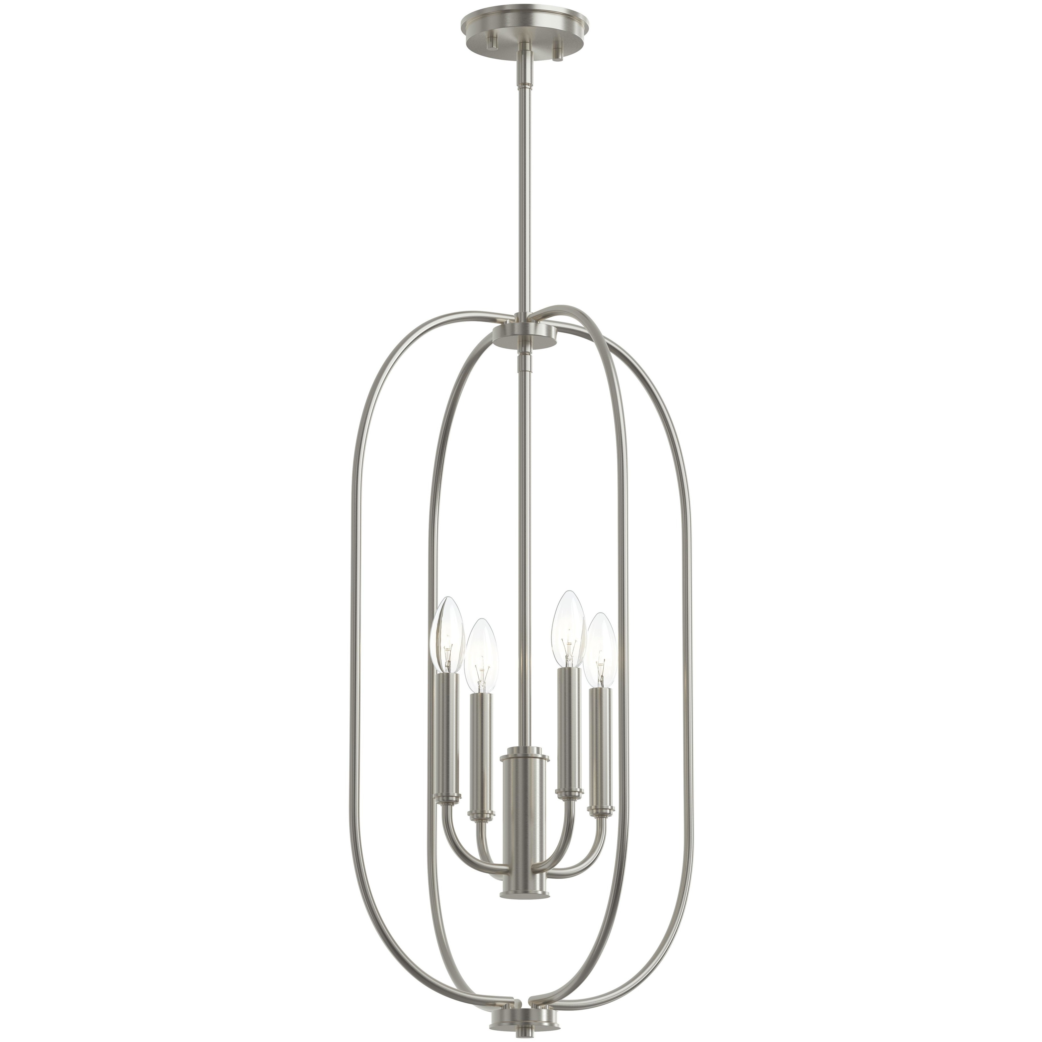 Reines 4 Light 14 inch Brushed Nickel Foyer Pendant Ceiling Light