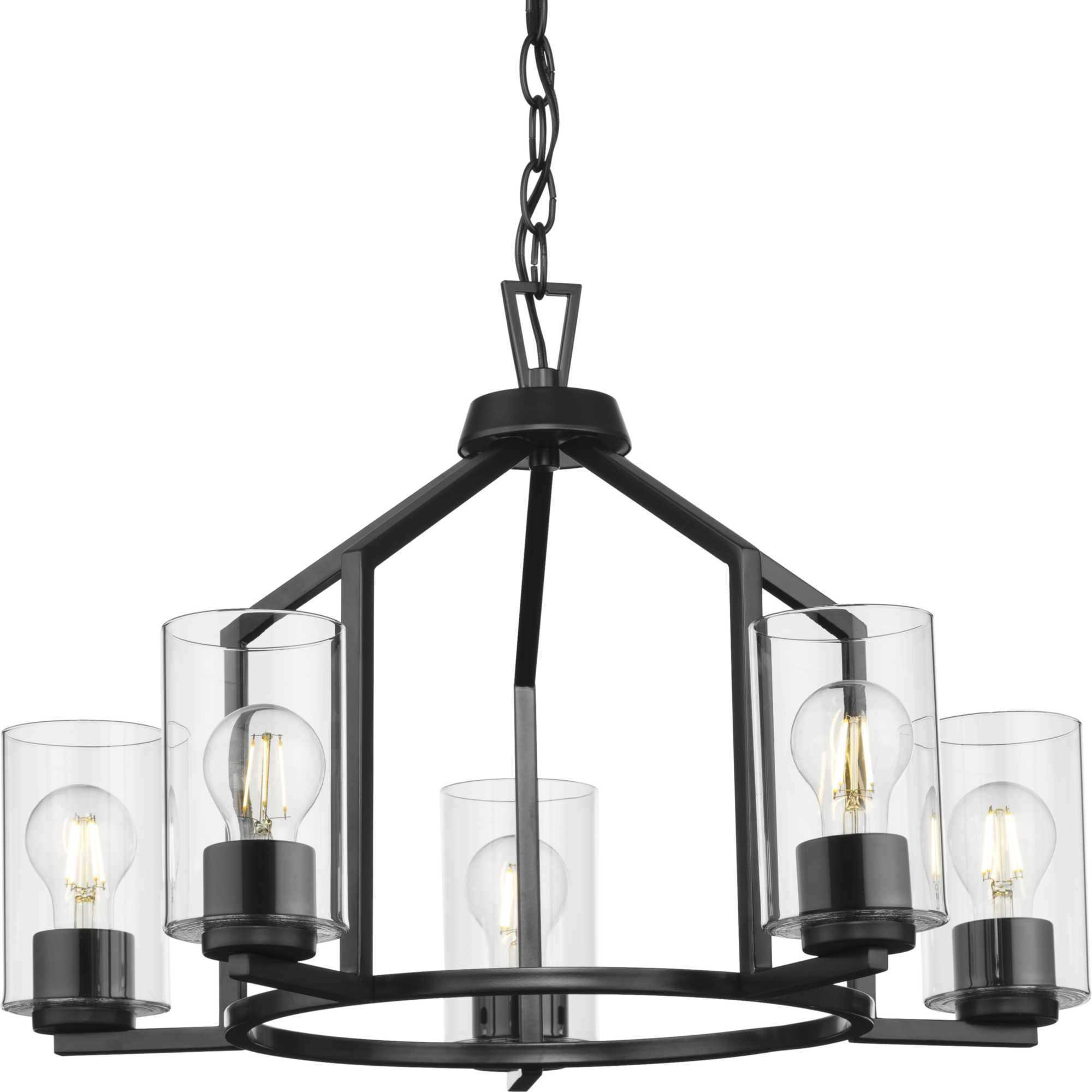 Goodwin 5 Light 24 inch Matte Black Chandelier Ceiling Light