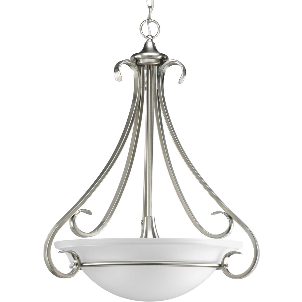 Torino 3 Light 22 inch Brushed Nickel Foyer Pendant Ceiling Light