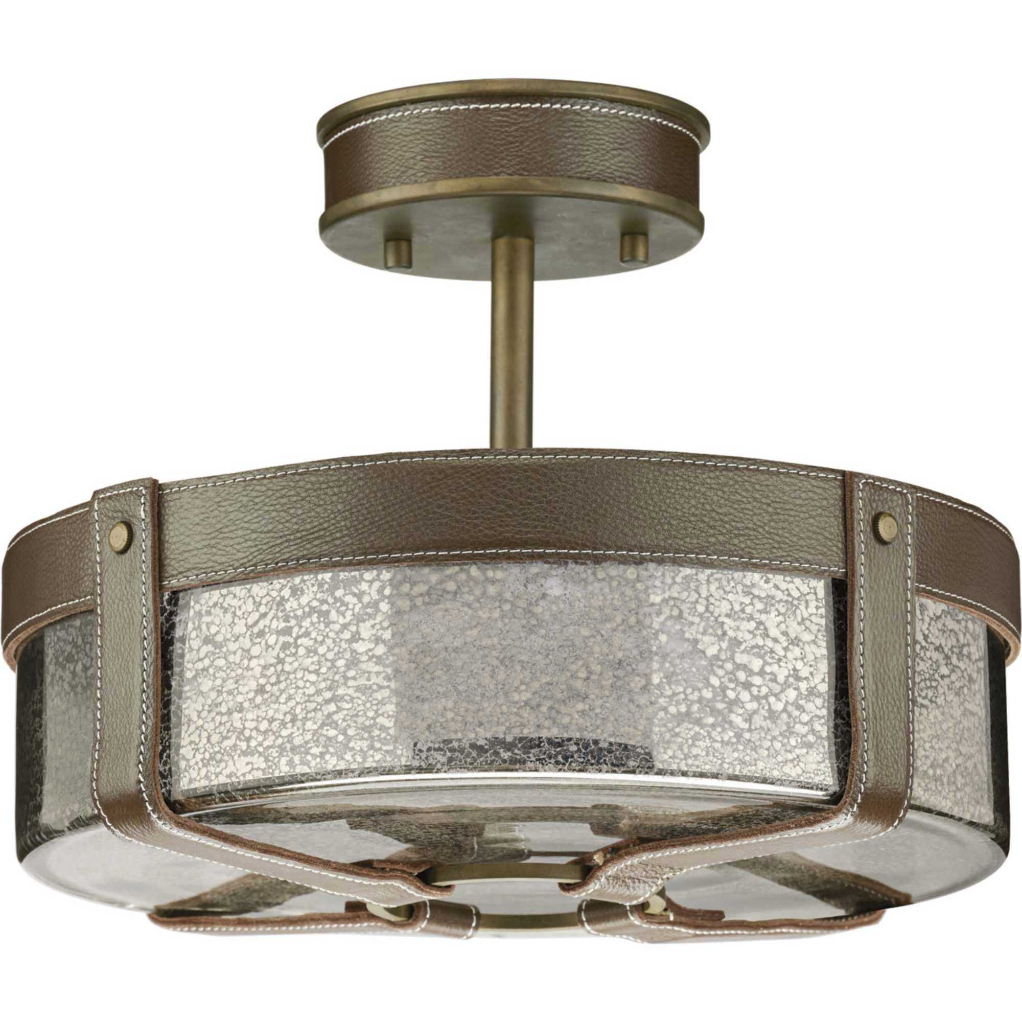 Point Dume&trade; Rockdance 4 Light 14.38 inch Aged Brass Semi-Flush Mount Ceiling Light, Design Series