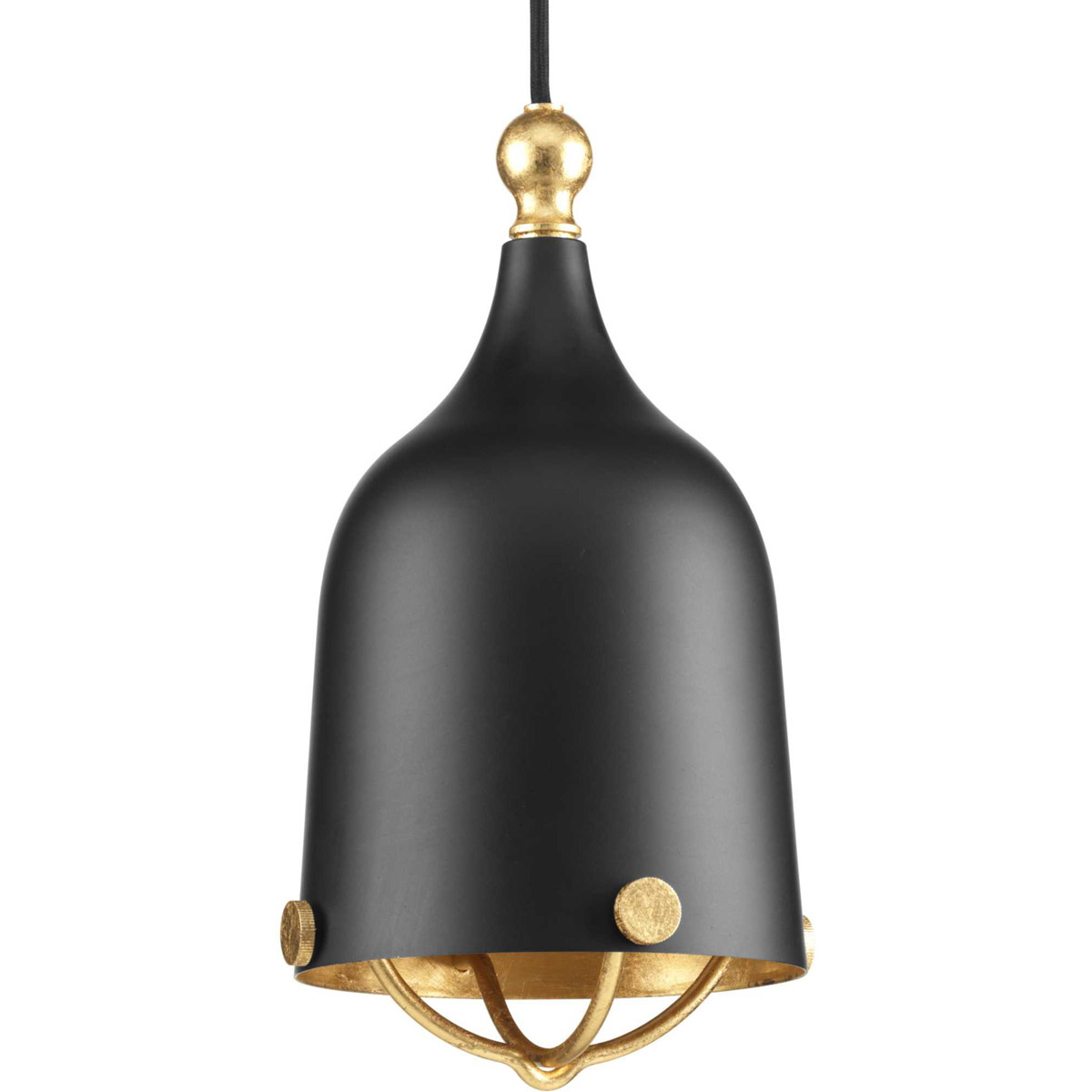 Progress P500032 031 Era 1 Light 6 inch Matte Black Mini Pendant Ceiling Light Design Series
