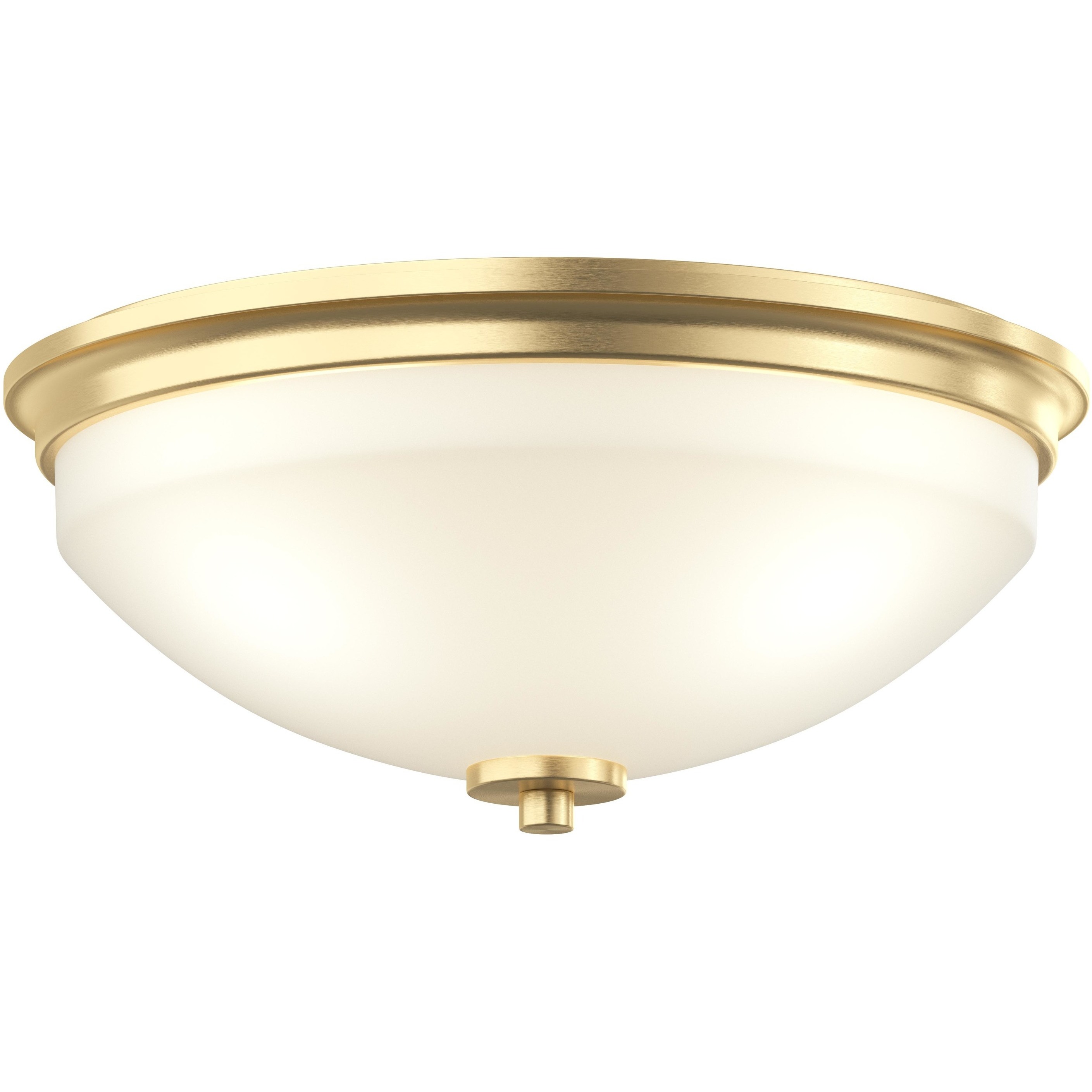 Replay 2 Light 14 inch Brushed Gold Flush Mount Ceiling Light