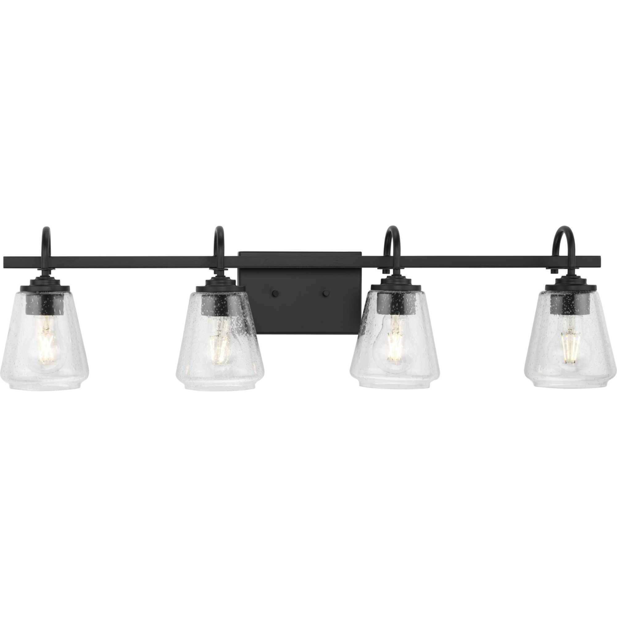 Martenne 4 Light 31.87 inch Matte Black Bathroom Vanity Light Wall Light