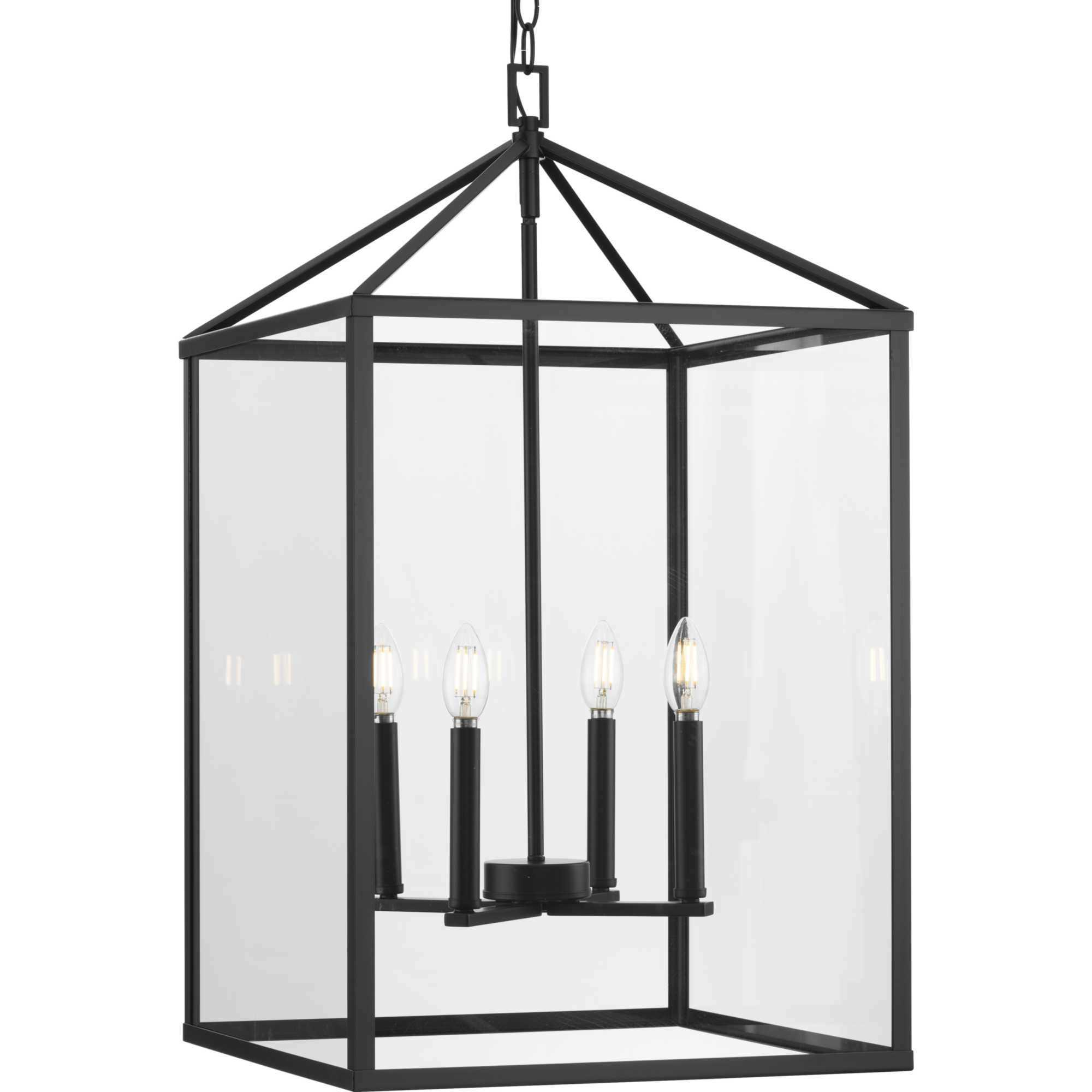 Hillcrest 4 Light 17 inch Matte Black Foyer Light Ceiling Light